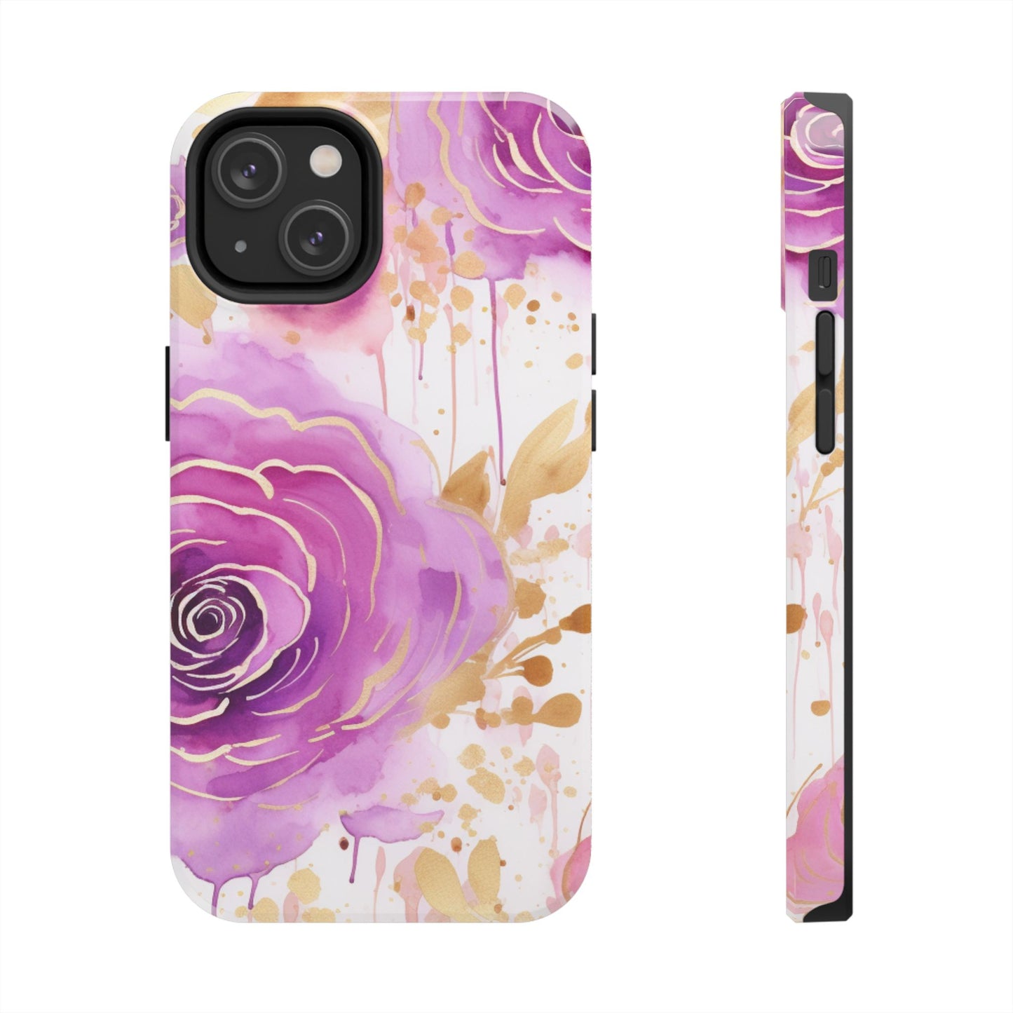 Radiant Purple & Gold Floral - iPhone Series Case