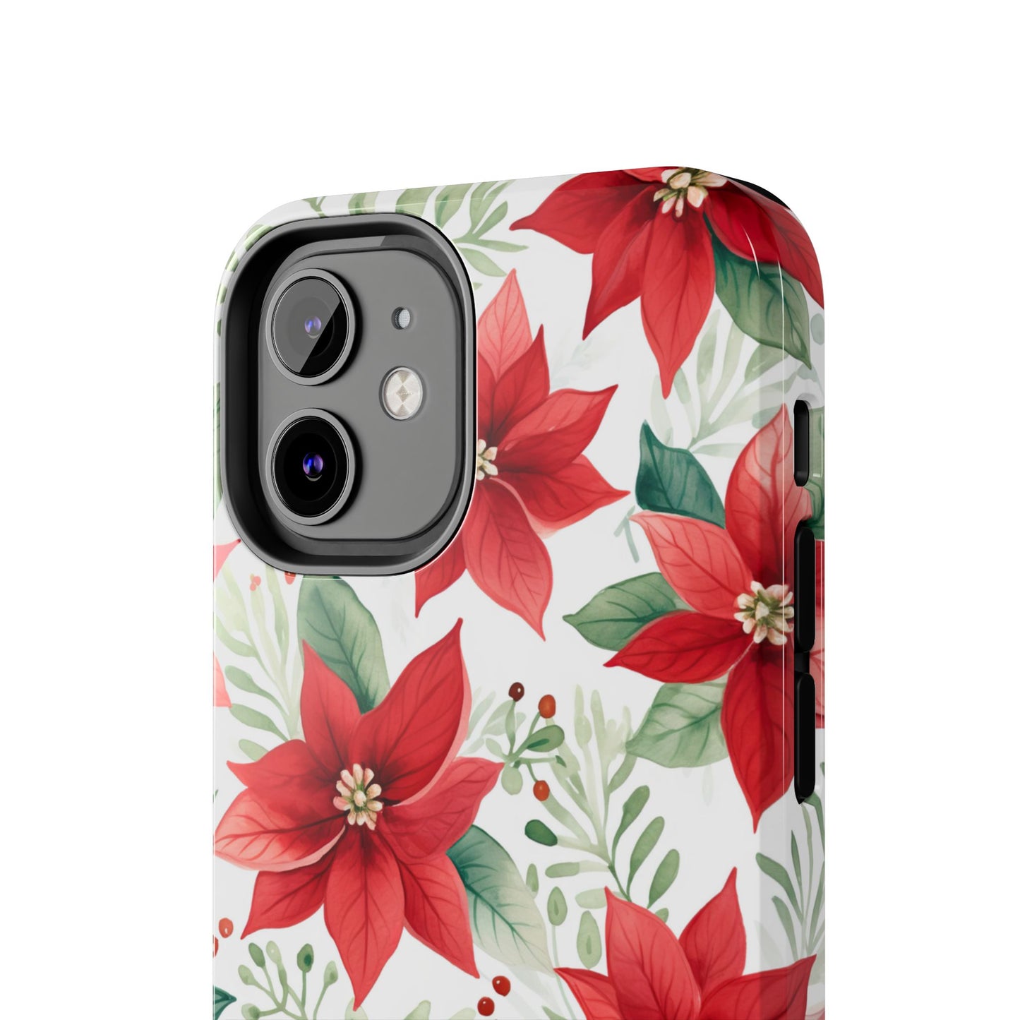 Festive Poinsettia Holiday Pattern – iPhone Series Case