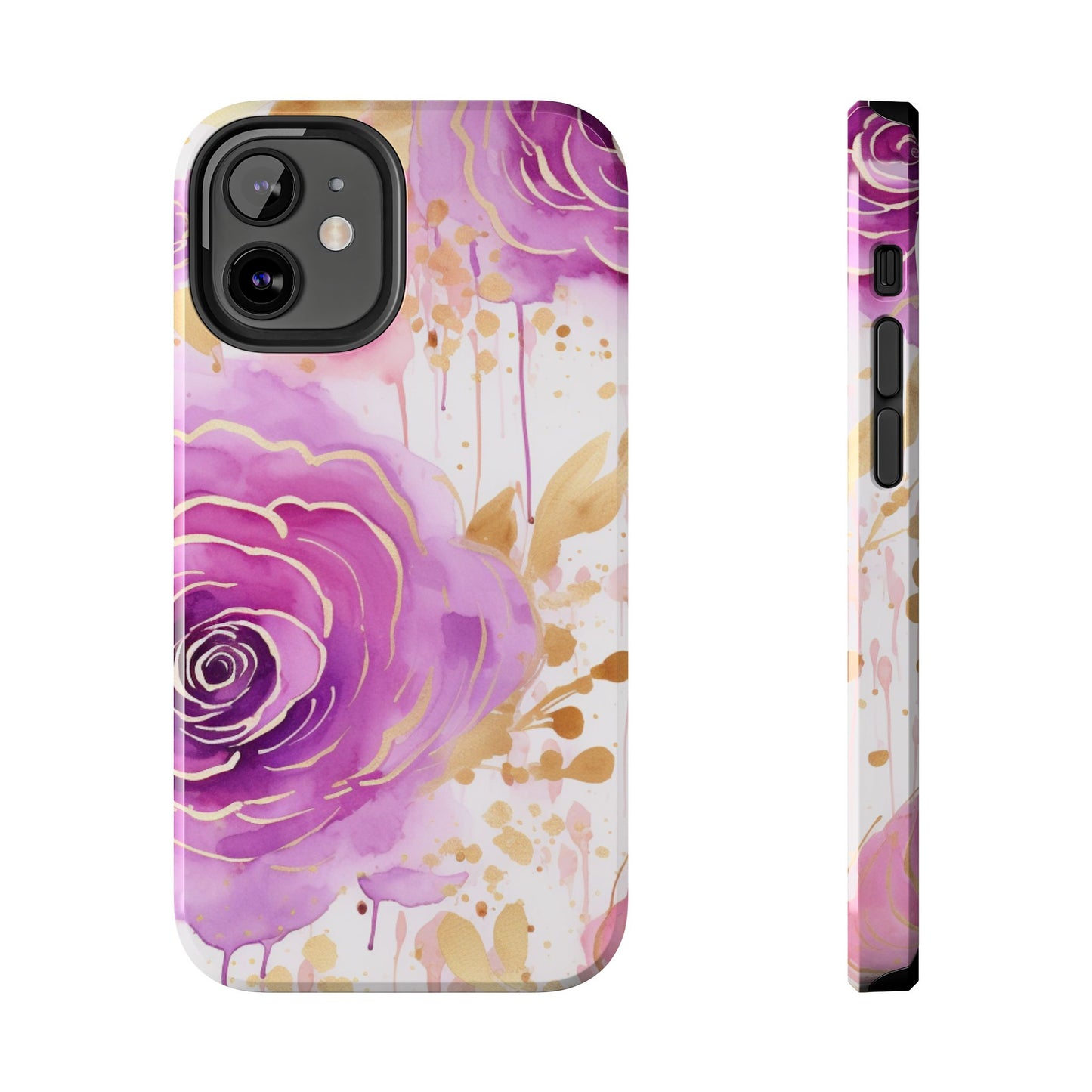 Radiant Purple & Gold Floral - iPhone Series Case