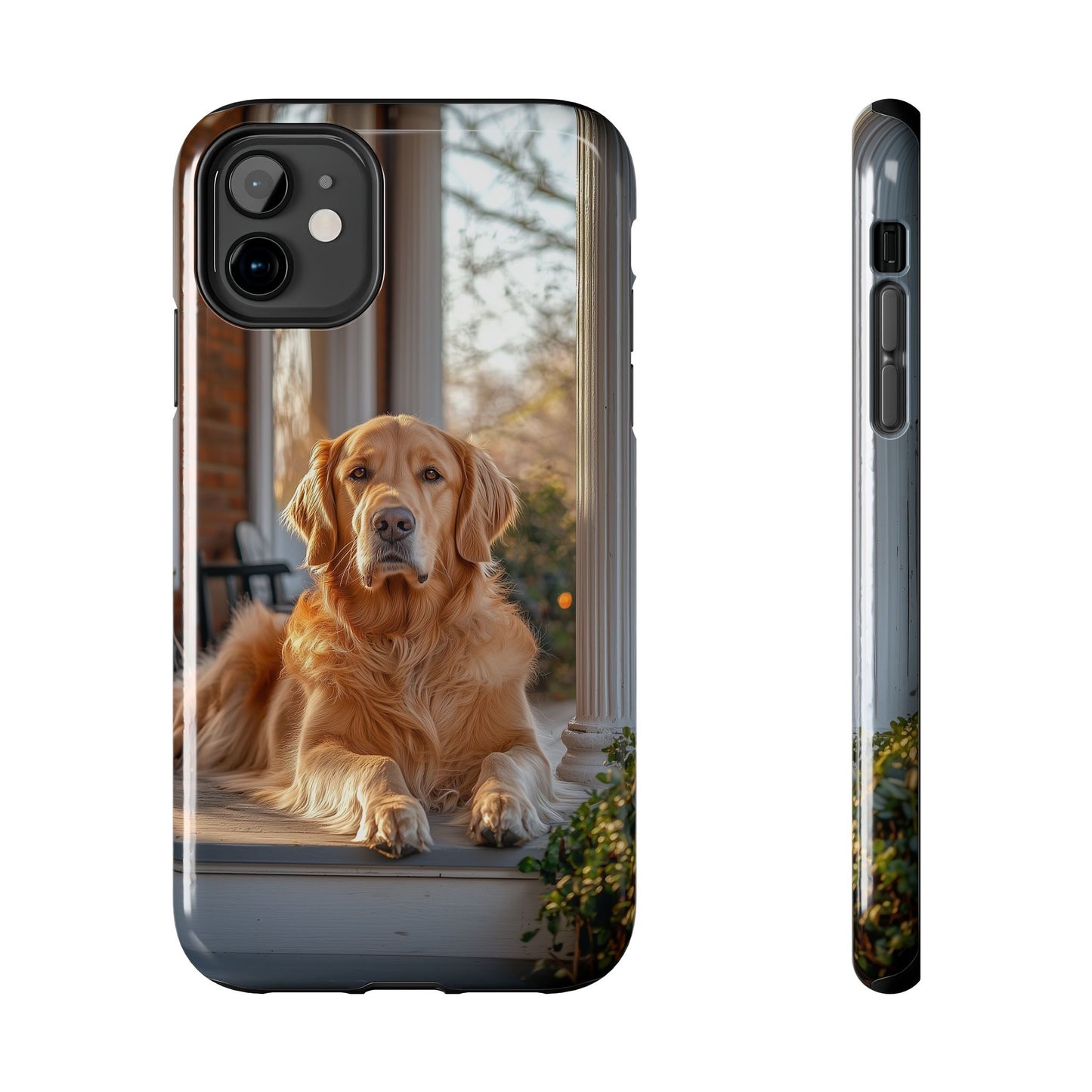 Golden Retriever on Porch - iPhone Series Case