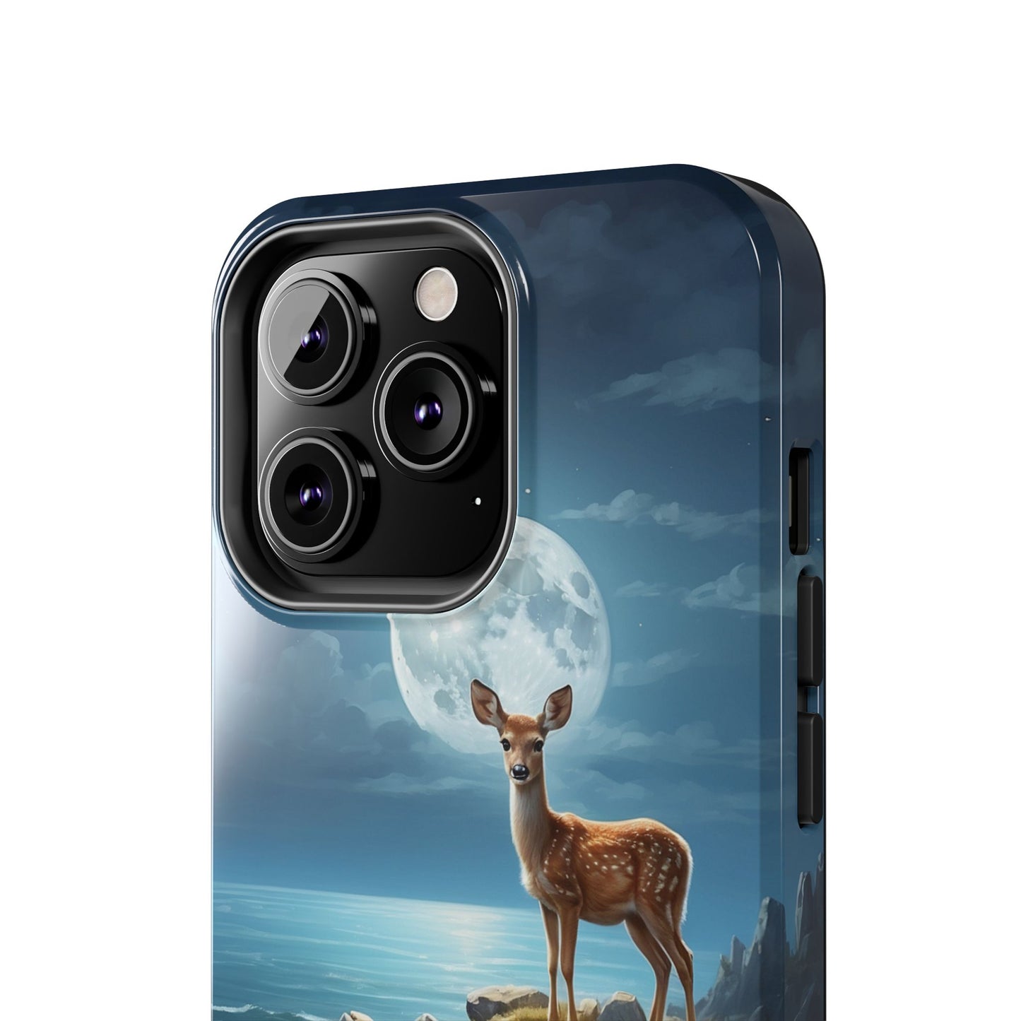Enchanted Fawn Under the Moonlit Sky iPhone Case