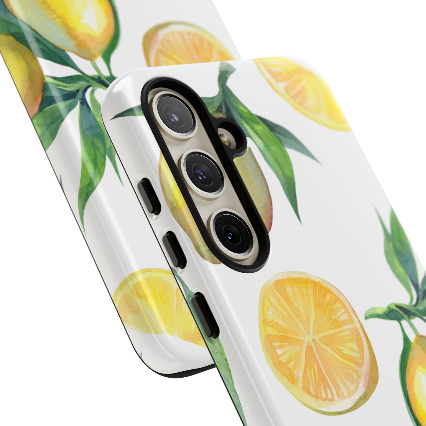 Lemon Grove Watercolor Tough Samsung Galaxy  Case – Fresh Citrus Design, Dual-Layer Protection