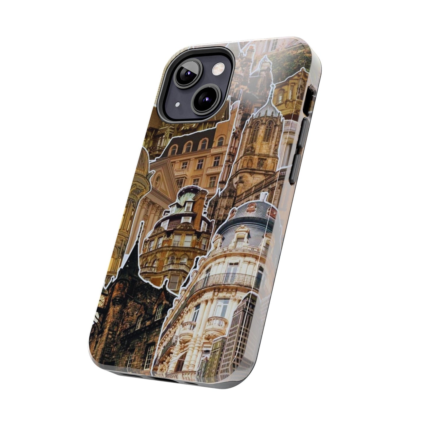 Vintage Architectural Collage iPhone Case – Tough Dual - Layer Protection with Matte Finish - BOGO Cases
