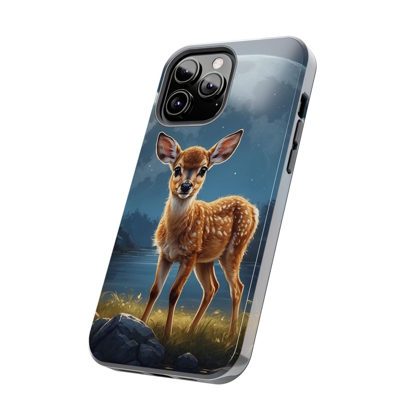 iPhone Case – Enchanted Fawn Under the Moonlit Sky