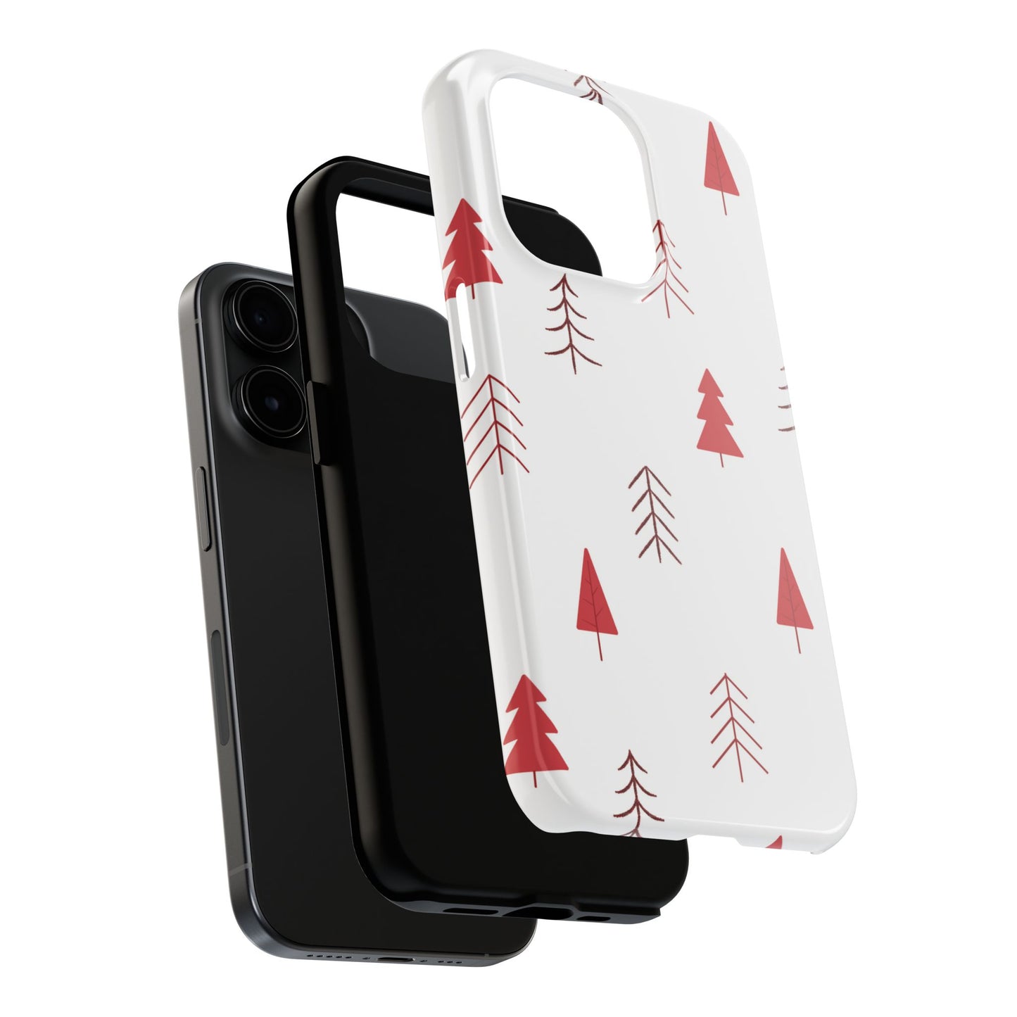 Scandi Red Pine Trees - iPhone Series Case