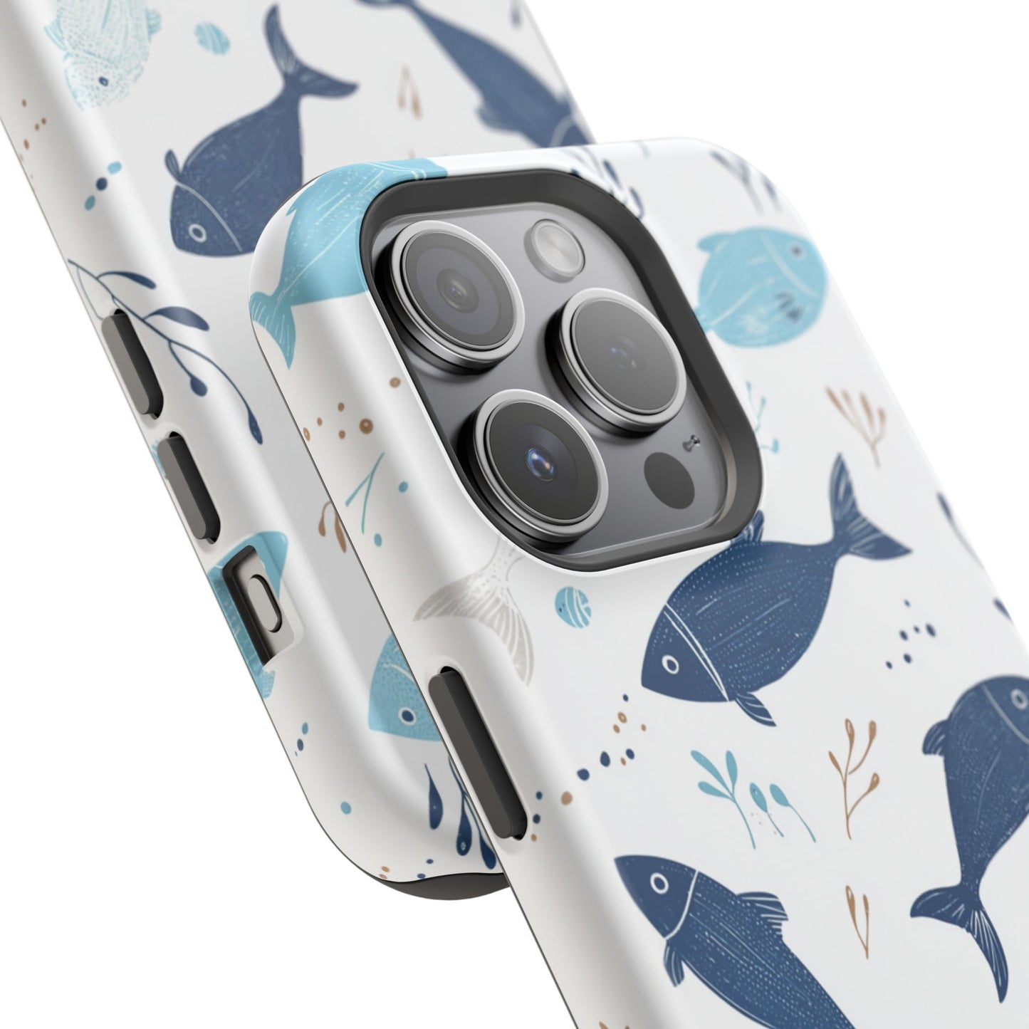 Oceanic Blue Fish Pattern - MagSafe iPhone Series Case