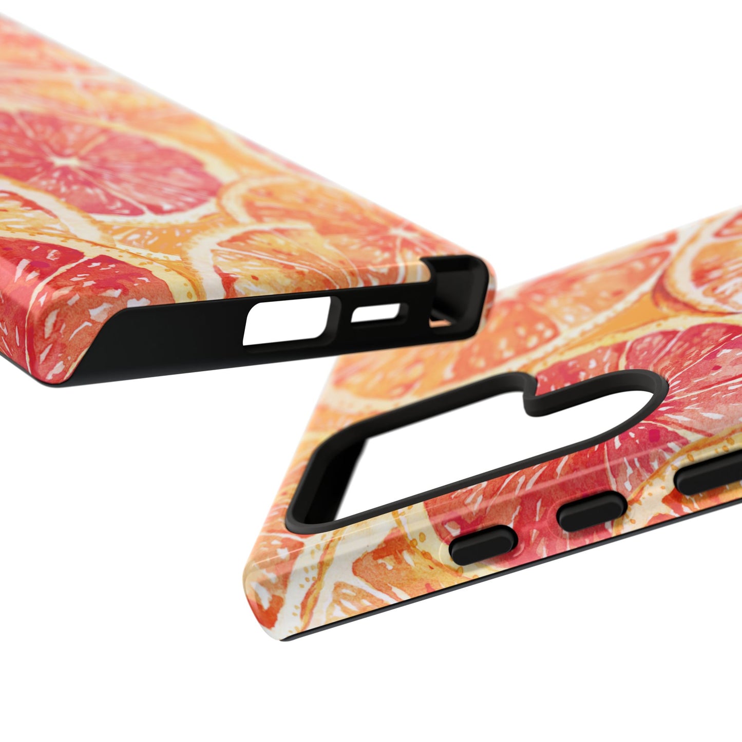 Watercolor Citrus Splash Tough Samsung Galaxy Case – Vibrant Fruit Print, Shock-Resistant Design