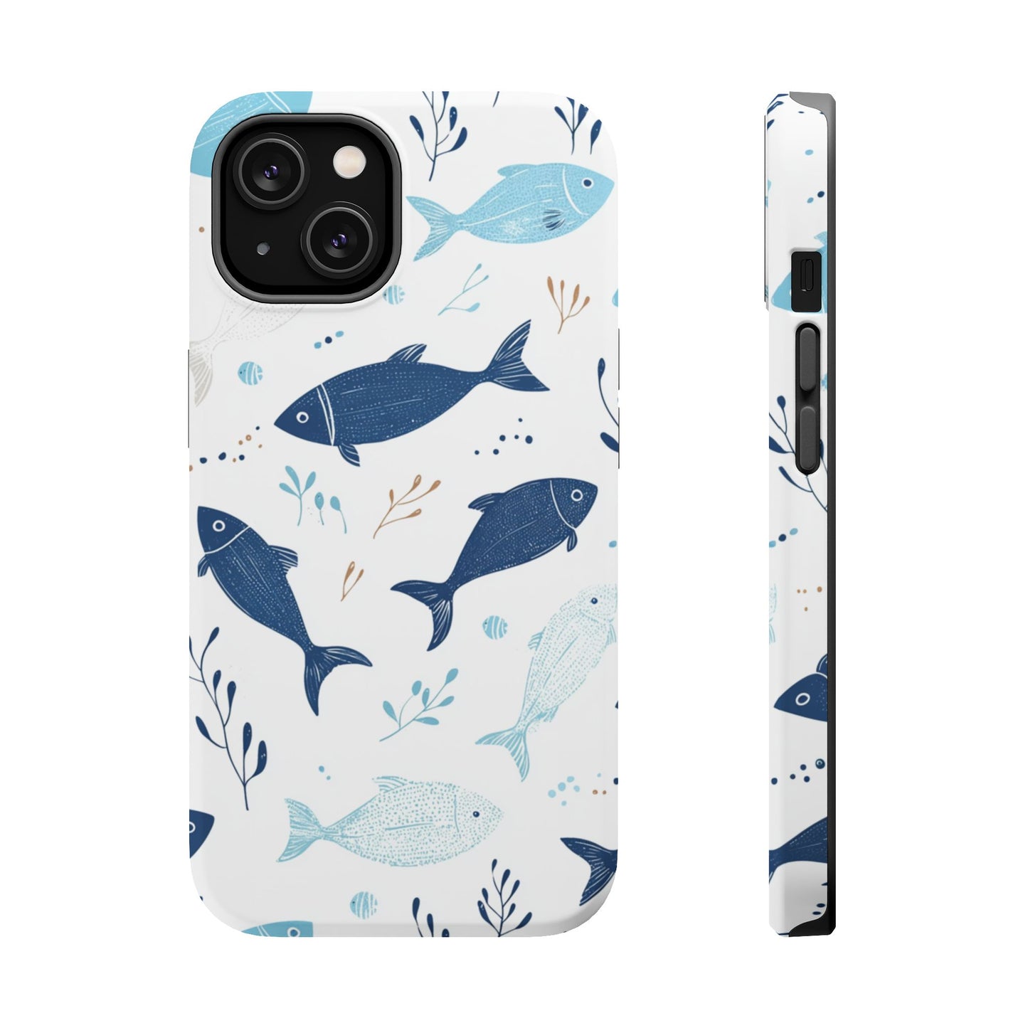 Oceanic Blue Fish Pattern - MagSafe iPhone Series Case