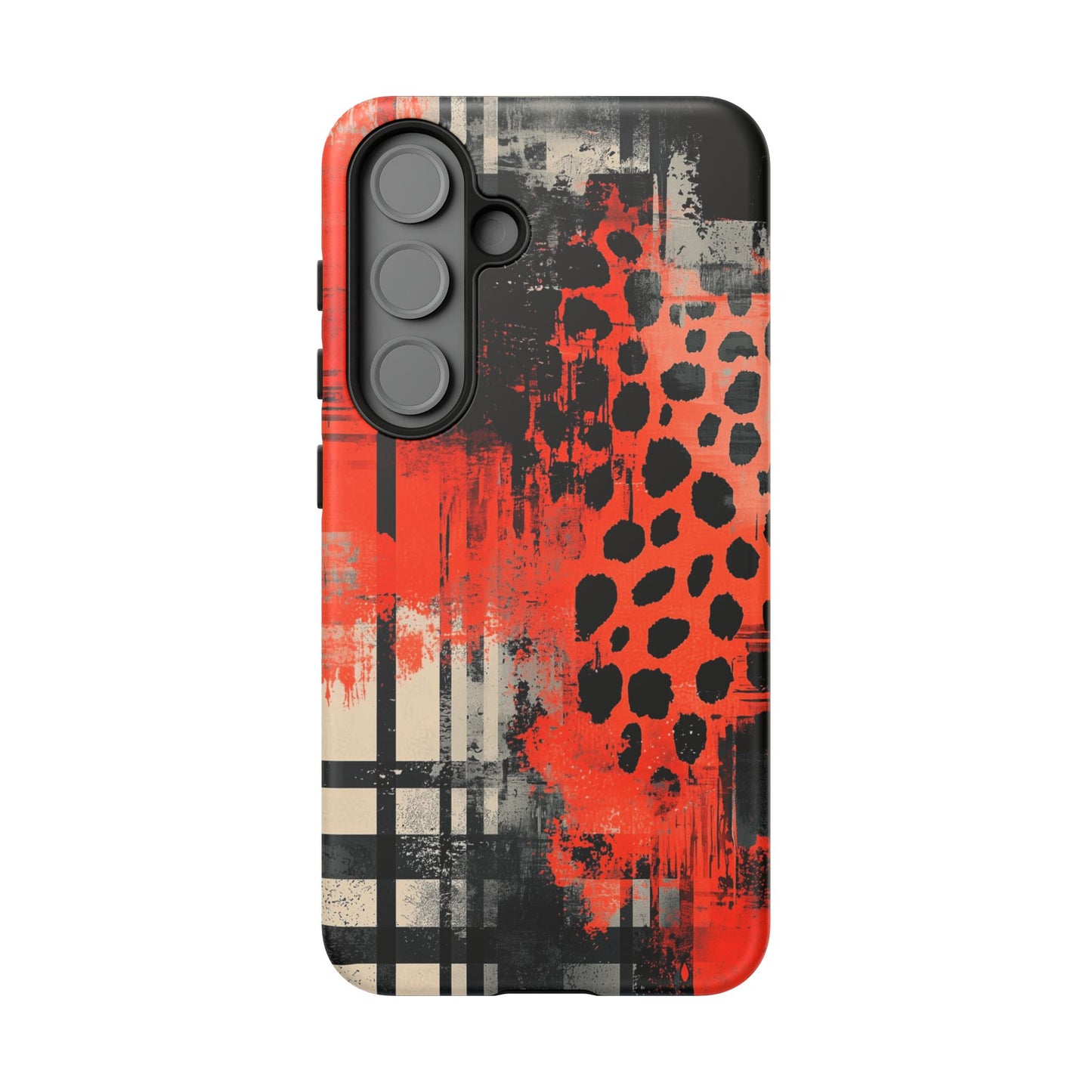 Cheetah Plaid Case – Red & Black Pattern