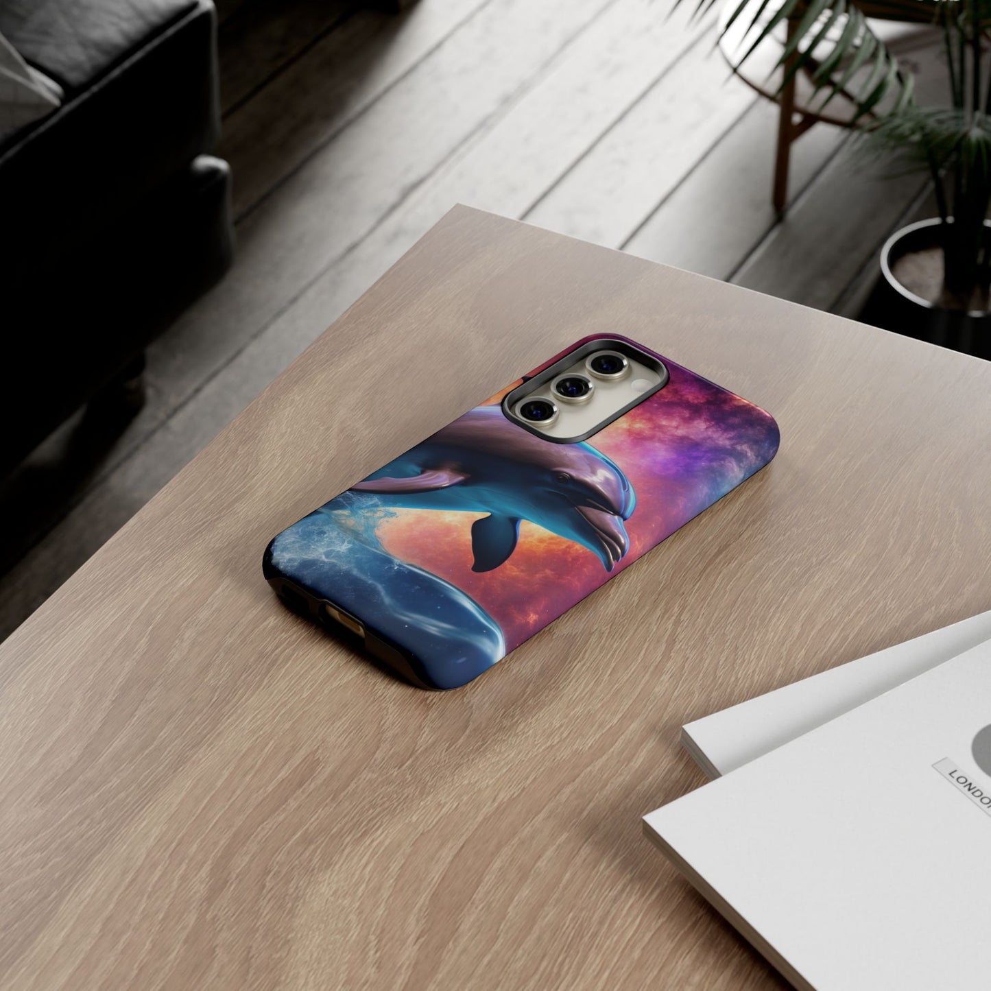 Cosmic Dolphin Galaxy Art - Samsung Galaxy Case