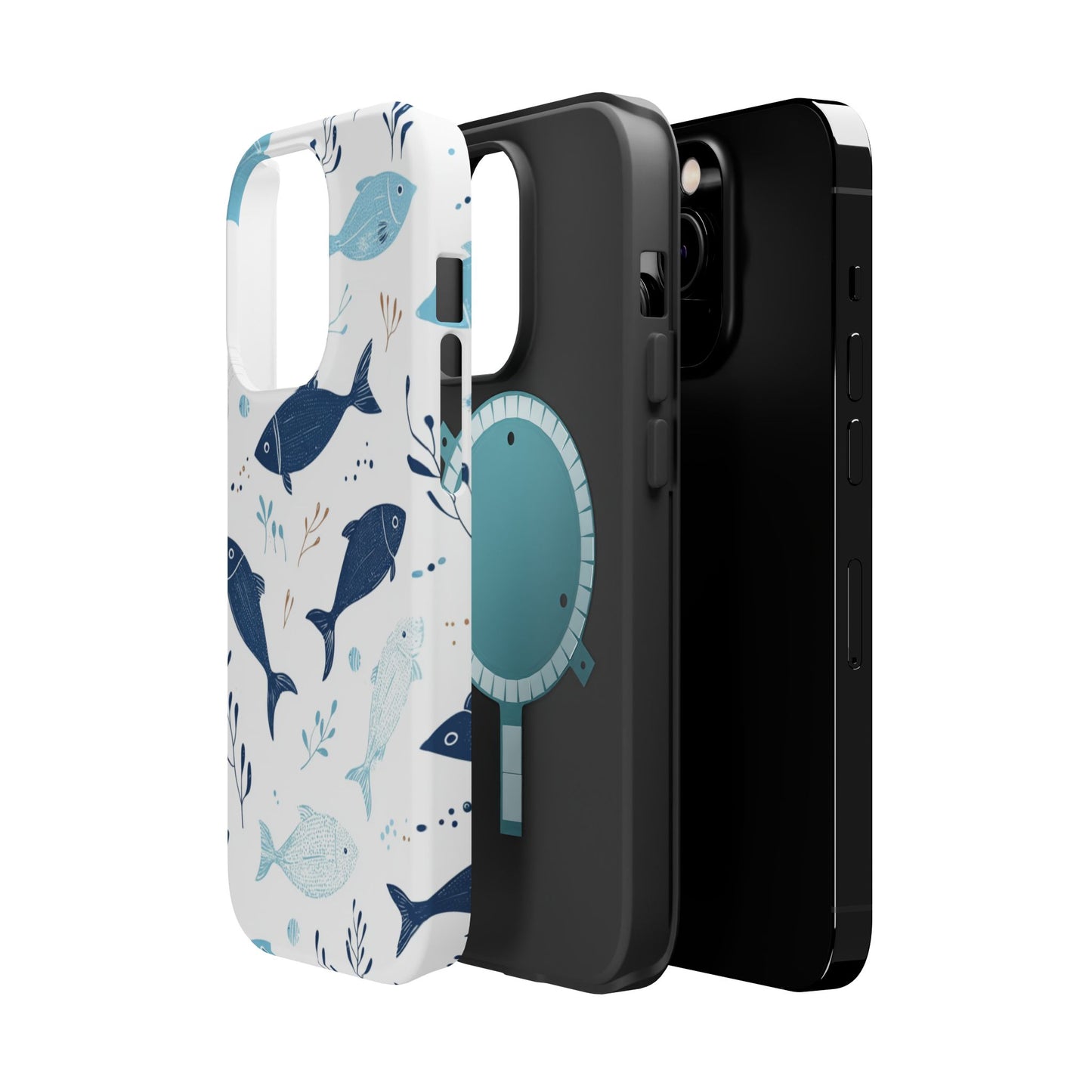 Oceanic Blue Fish Pattern - MagSafe iPhone Series Case