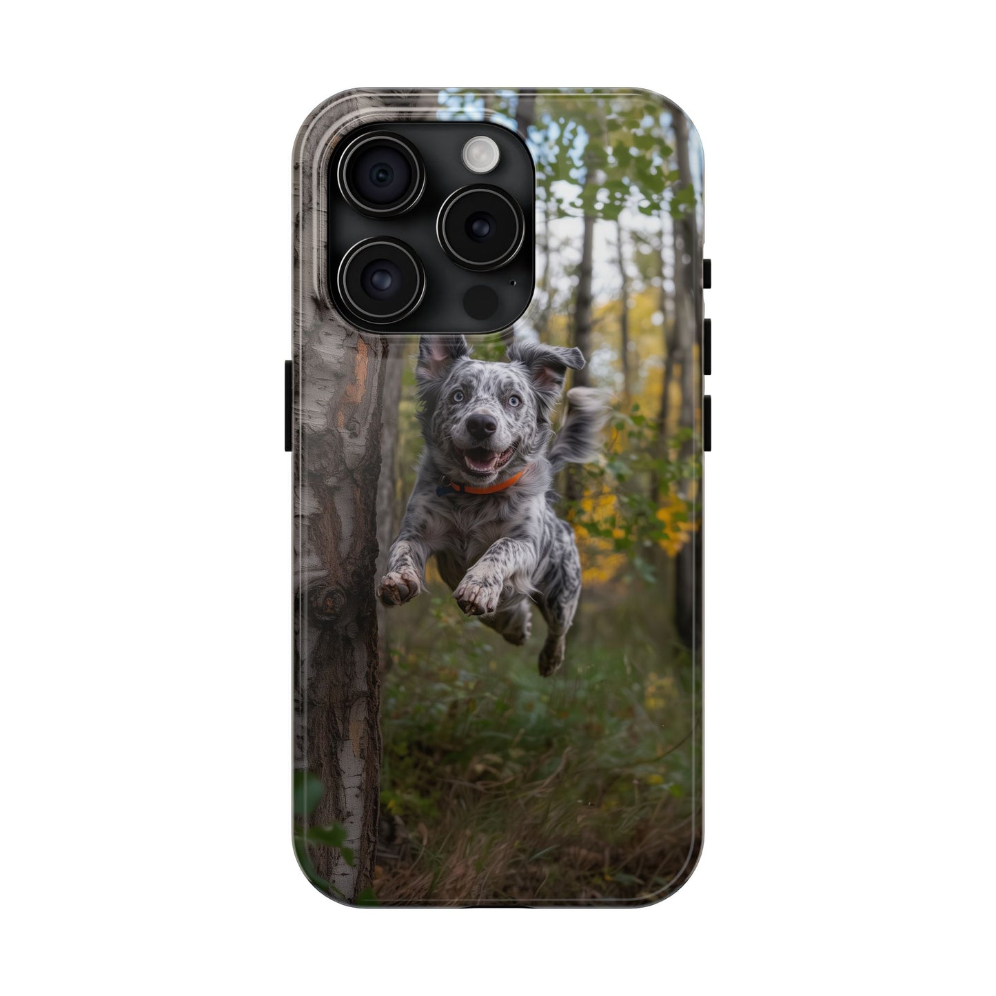 Happy Forest Dog iPhone Case – Nature-Inspired Protective Cover