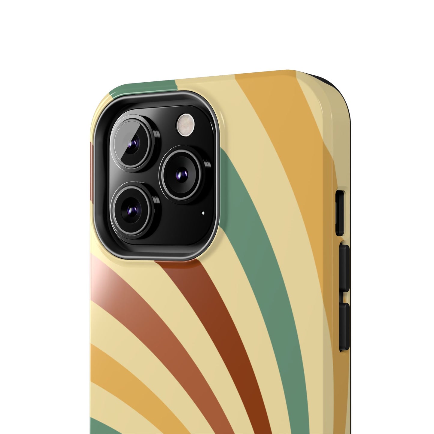 Earthy Retro Swirl iPhone Case – Dual-Layer Protection with 70s-Inspired Earth Tones