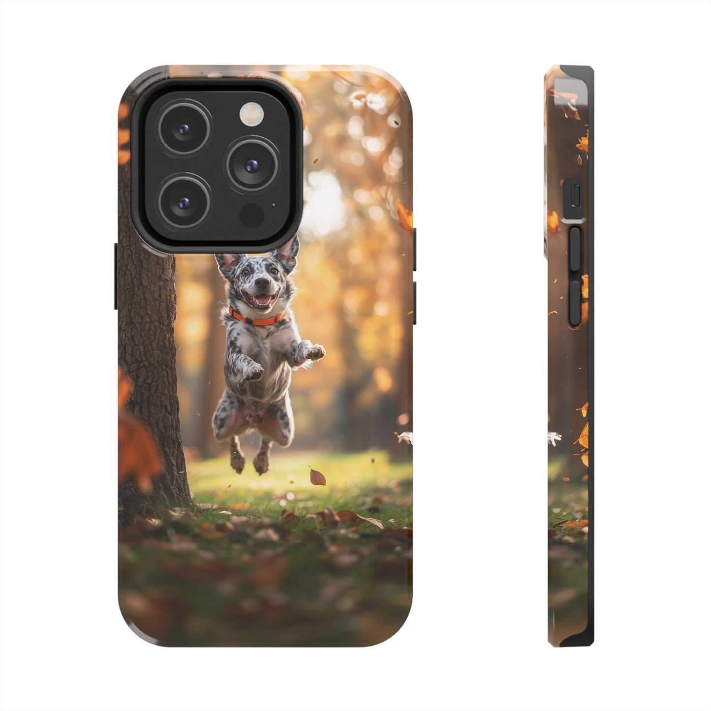 Energetic Blue Heeler Forest Pup Phone Case – Durable Outdoor-Inspired Design