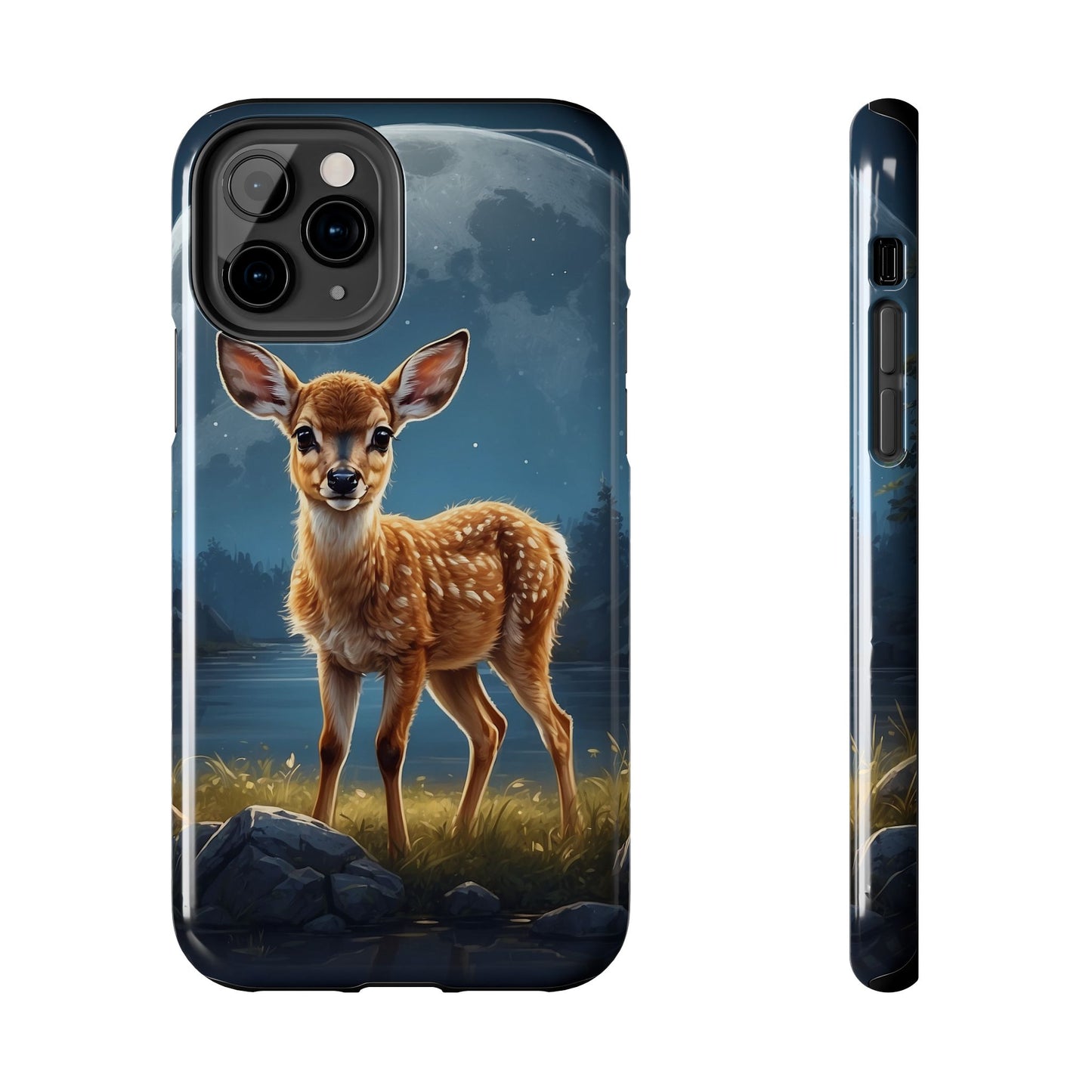 iPhone Case – Enchanted Fawn Under the Moonlit Sky