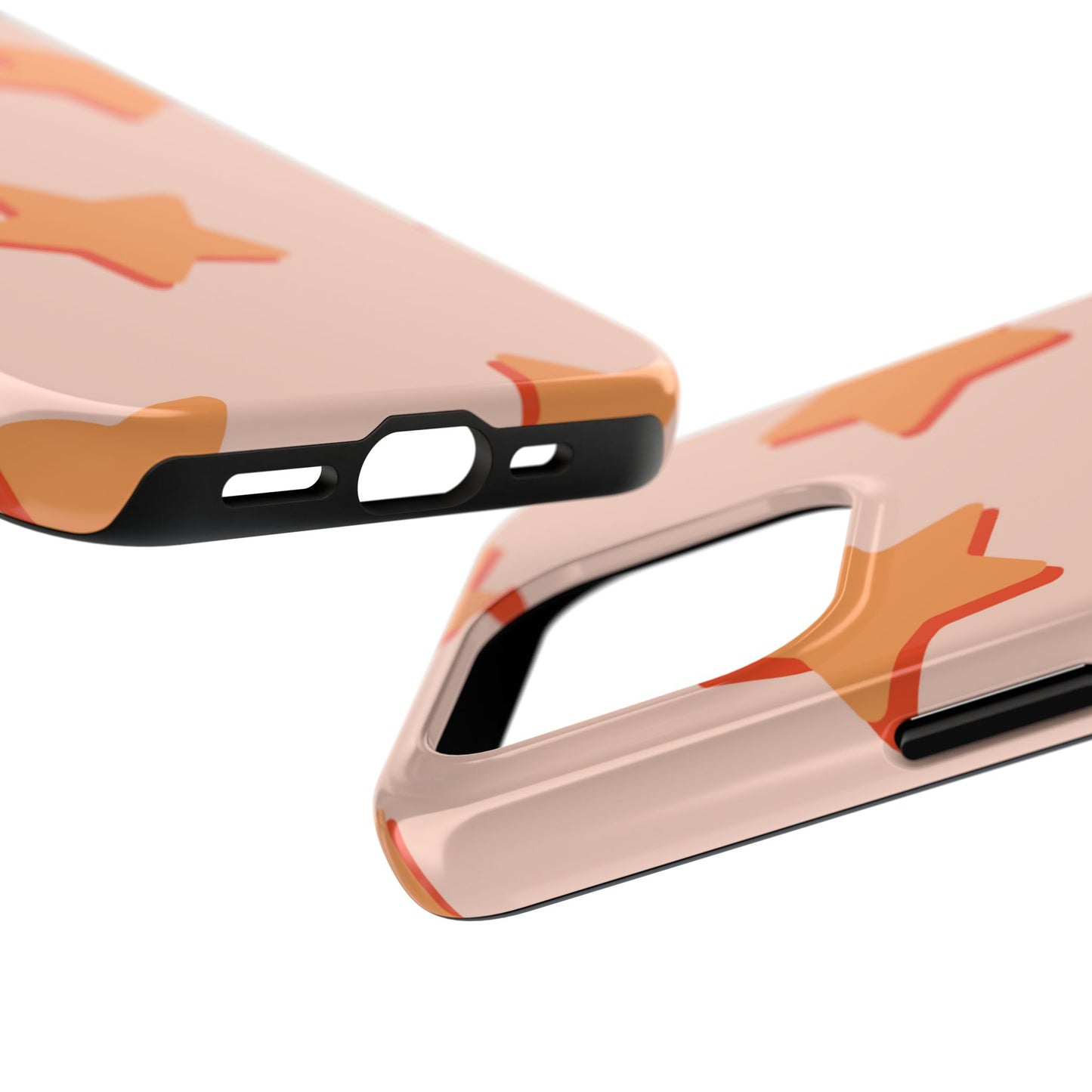 Retro Orange Stars iPhone Case – Shock-Resistant, Smooth Matte Finish, Dual-Layer Design