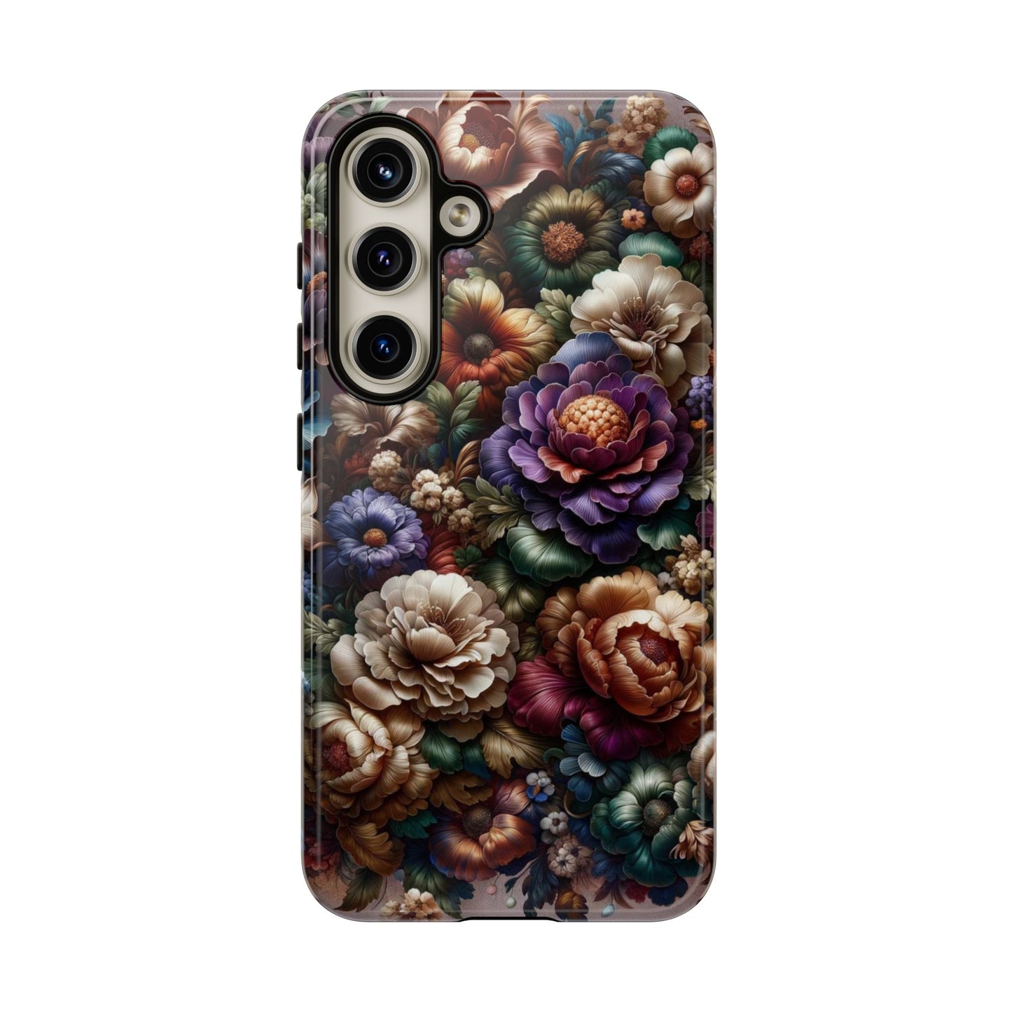 Floral Elegance For Samsung - Protective Dual-Layer Design with Vibrant Full-Wrap Print