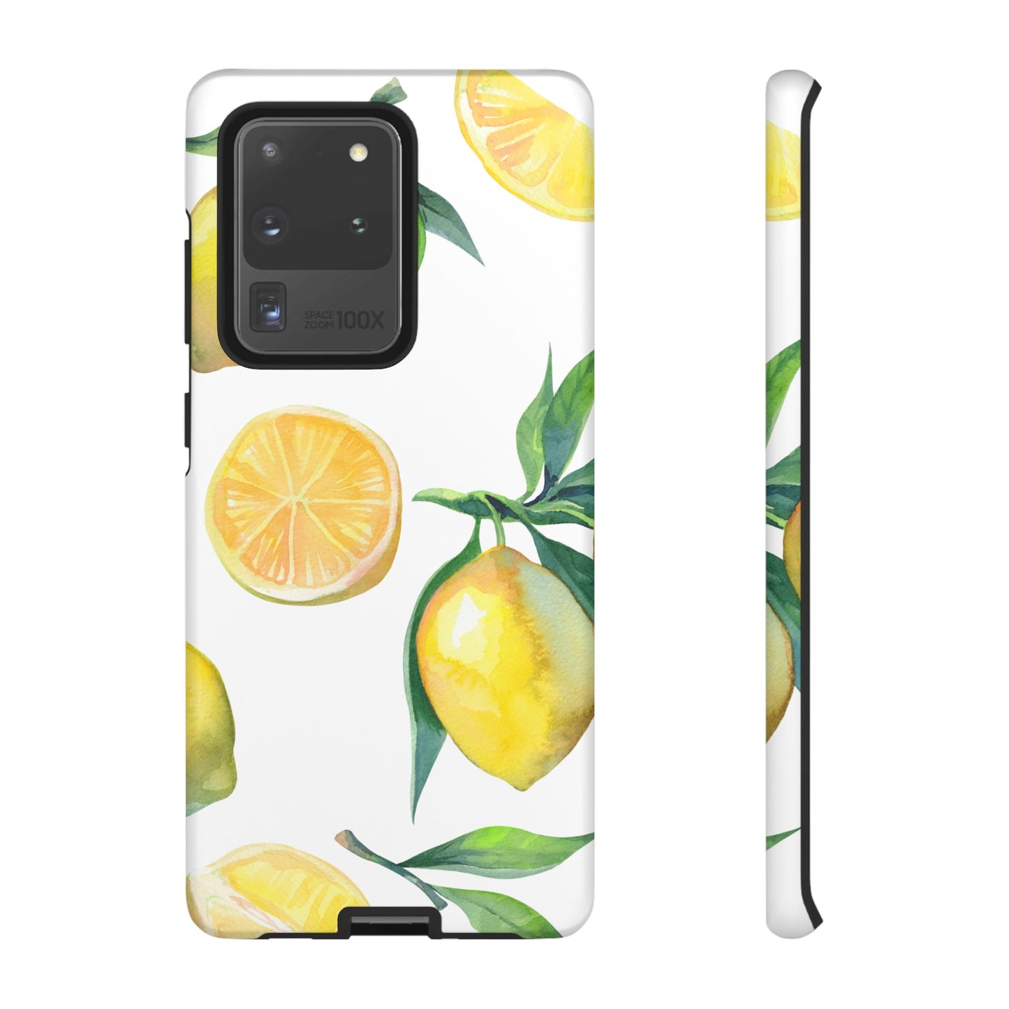 Lemon Grove Watercolor Tough Samsung Galaxy  Case – Fresh Citrus Design, Dual-Layer Protection