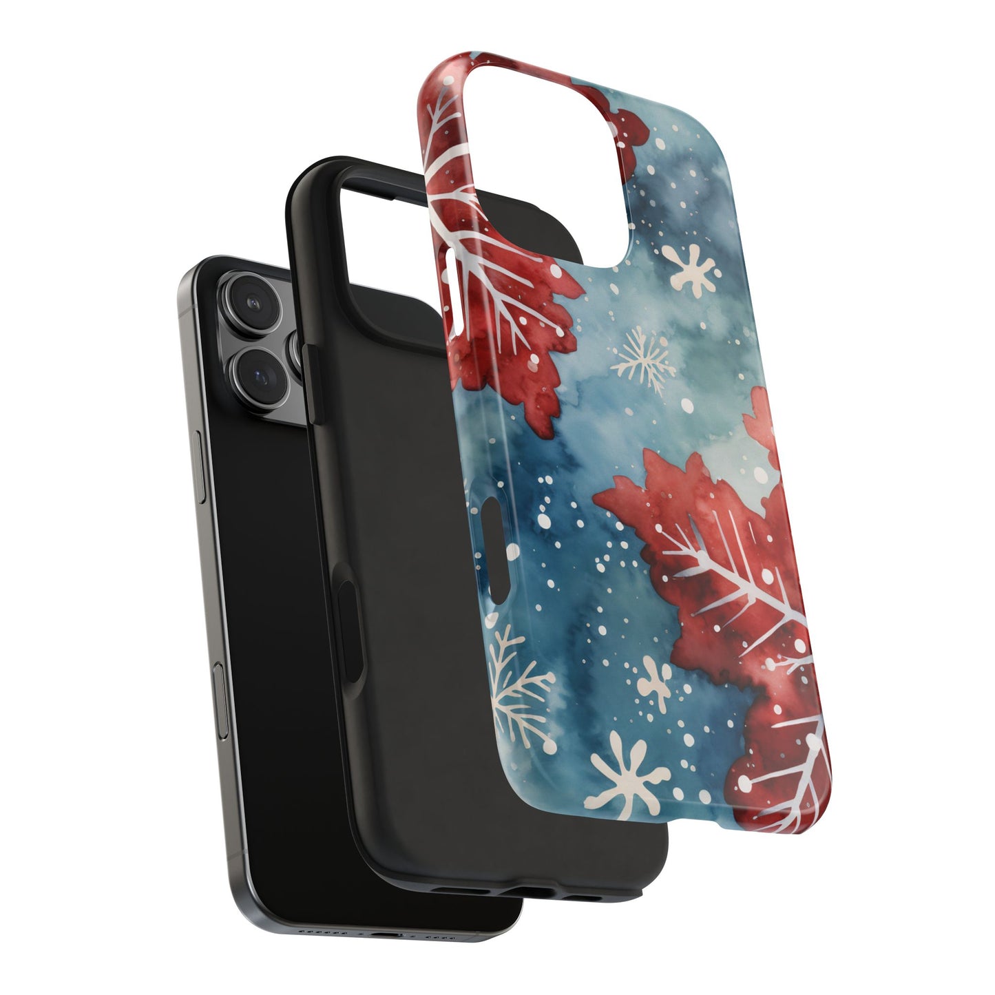 Crimson Snowflake Charm – iPhone Case Details: