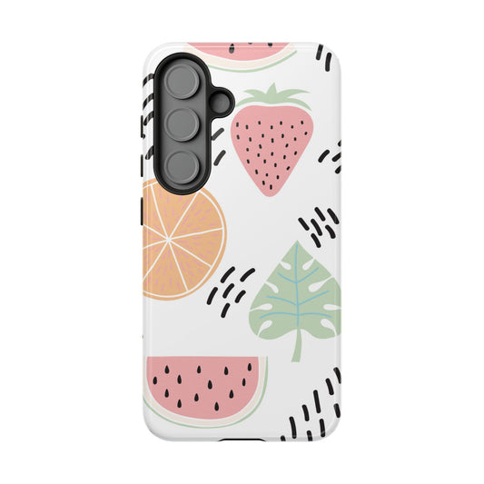 Tropical Fruit Fiesta Tough Samsung Galaxy  Case – Fun Watermelon, Pineapple, and Citrus Design