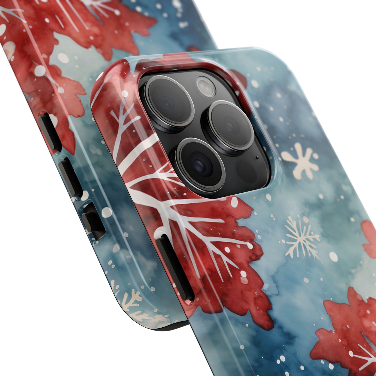 Crimson Snowflake Charm – iPhone Case Details: