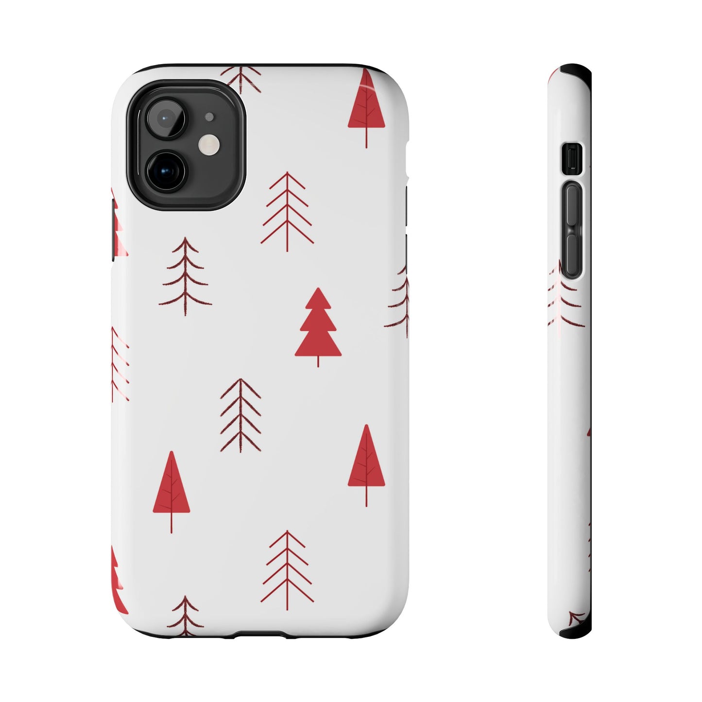 Scandi Red Pine Trees - iPhone Series Case