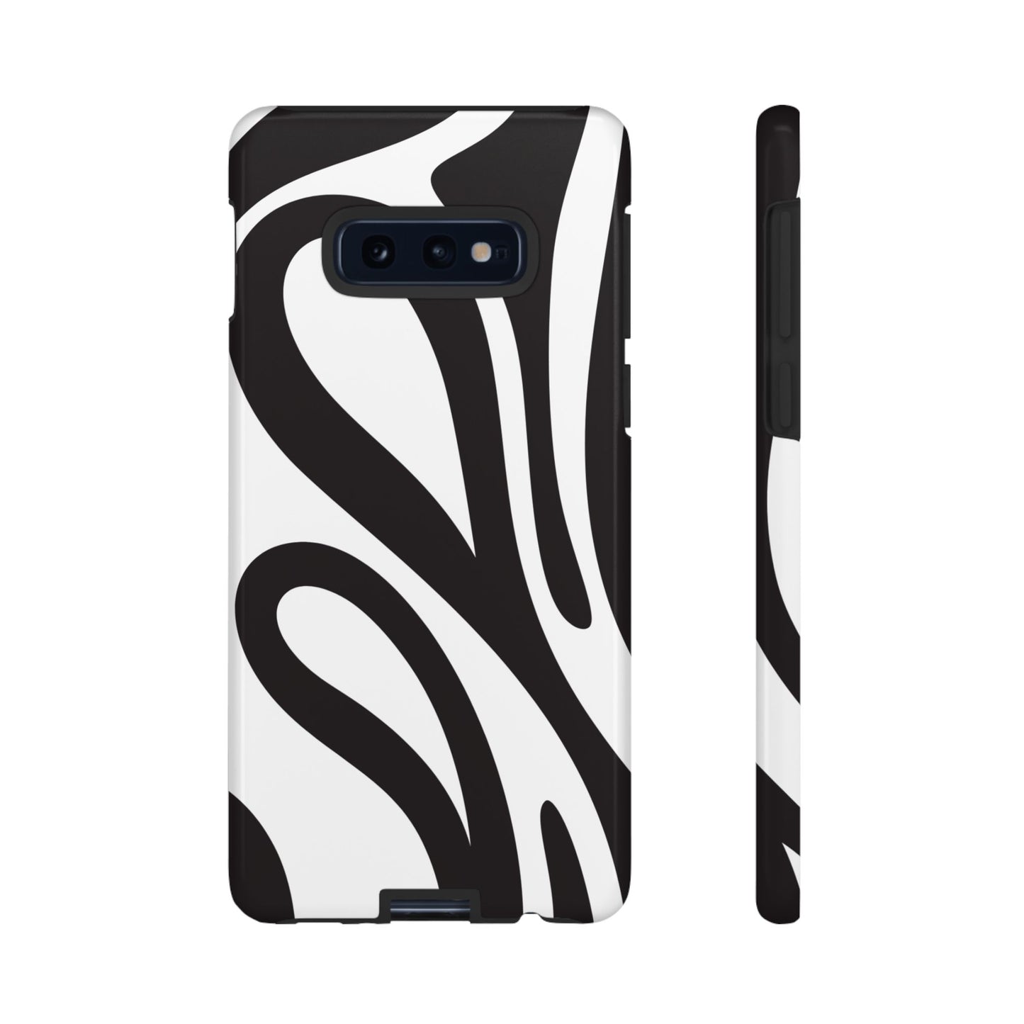 Modern Black and White Abstract Tough Samsung Galaxy Case – Bold Graphic Pattern with Dual-Layer Protection