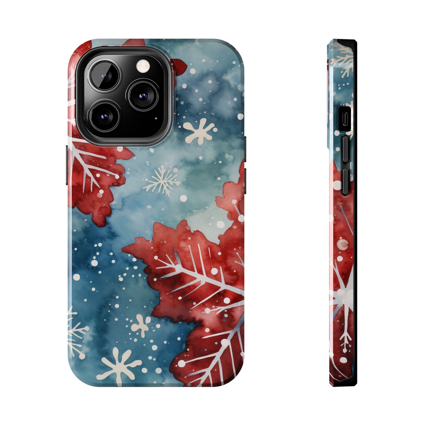 Crimson Snowflake Charm – iPhone Case Details: