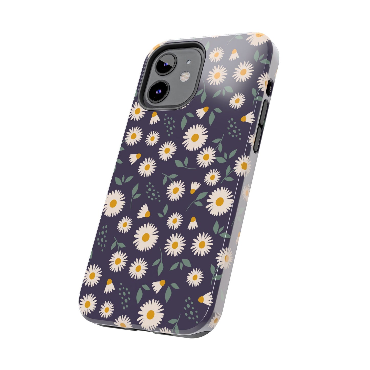 Midnight Daisy iPhone Case – Dark Navy Floral Design, Slim and Protective - BOGO Cases