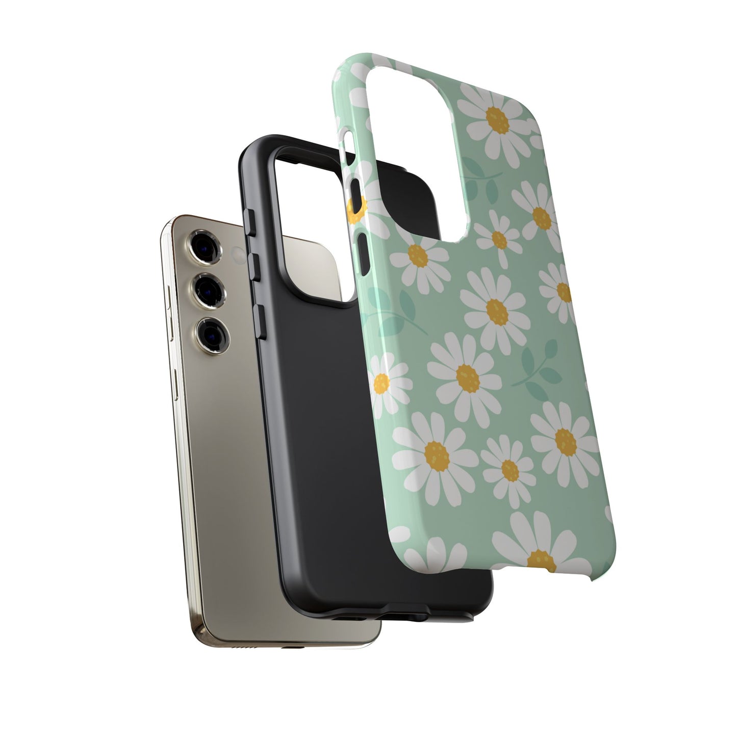 Charming Daisy Floral Tough Samsung Galaxy Case – Spring Pastel Design, Shockproof & Slim
