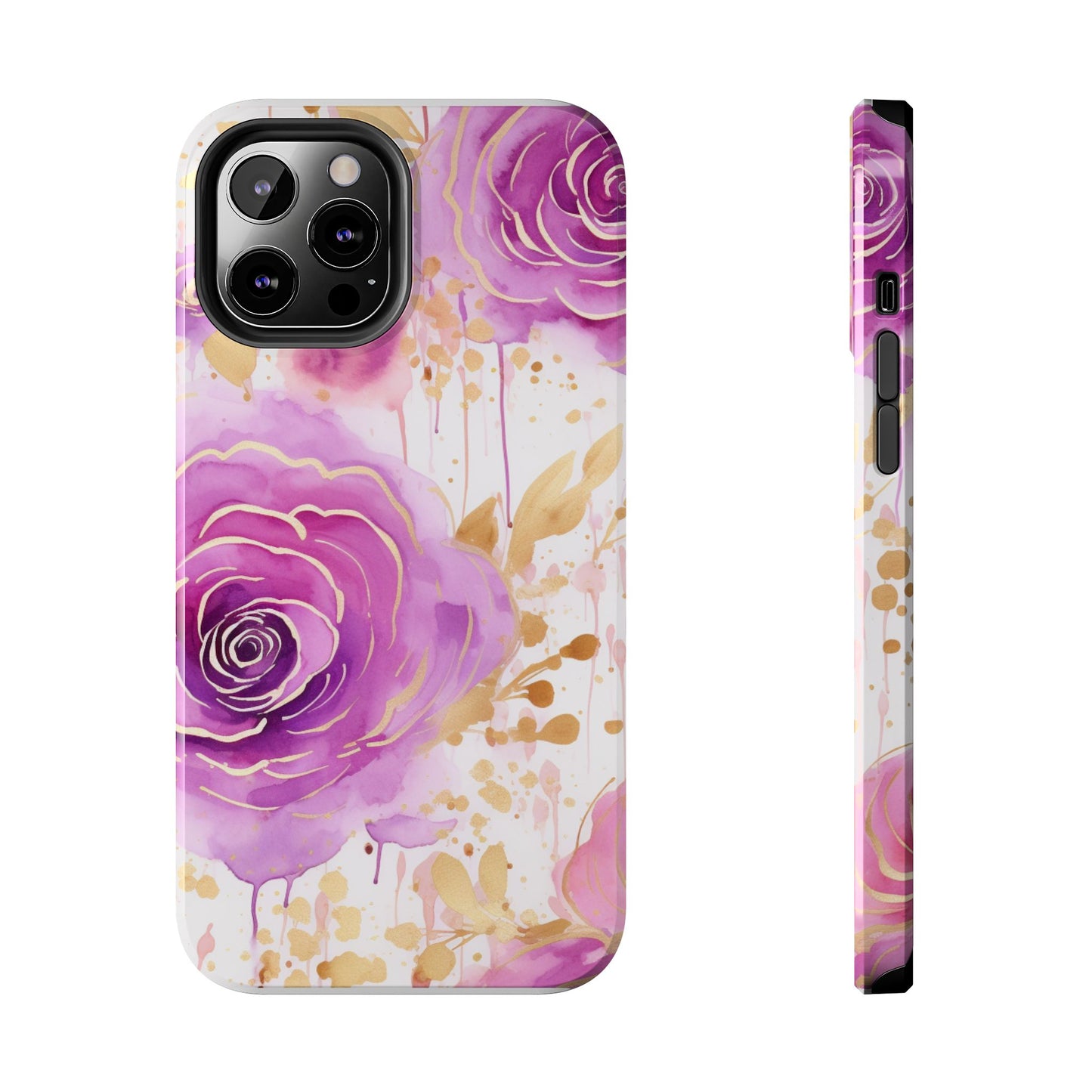 Radiant Purple & Gold Floral - iPhone Series Case