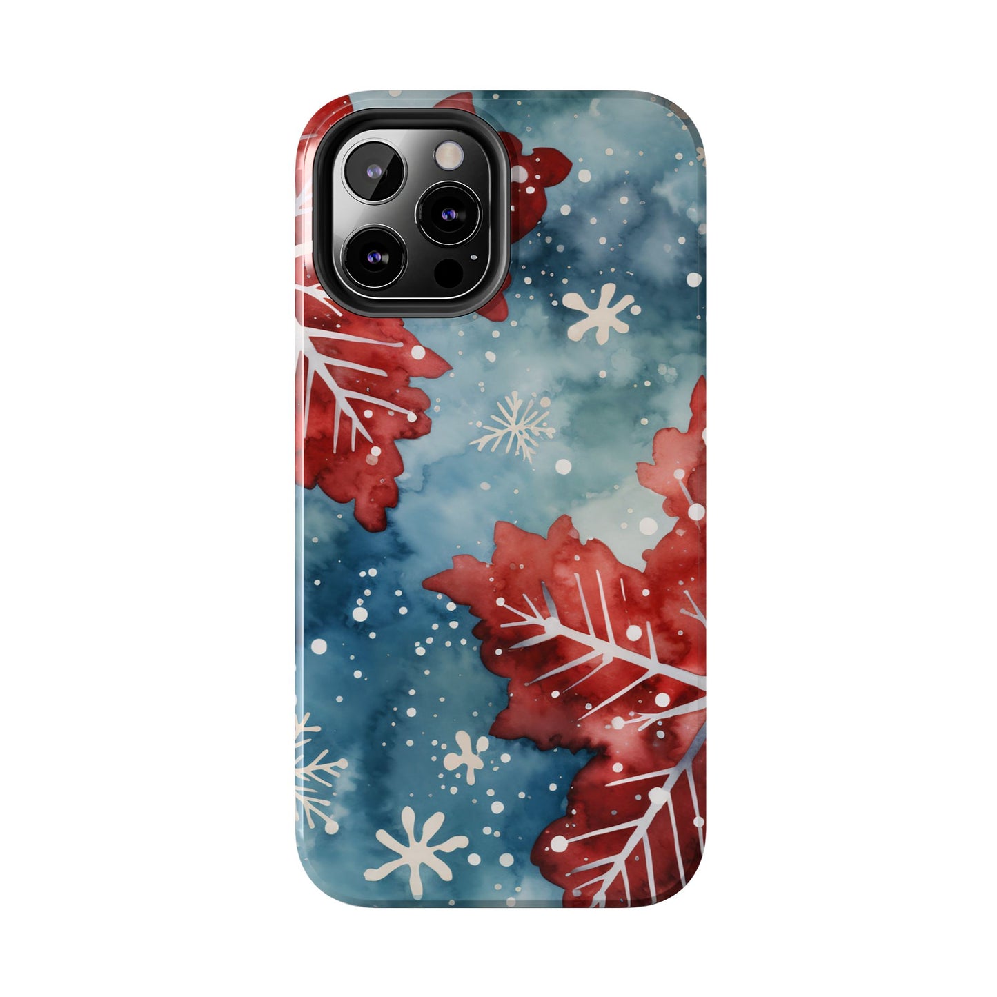 Crimson Snowflake Charm – iPhone Case Details: