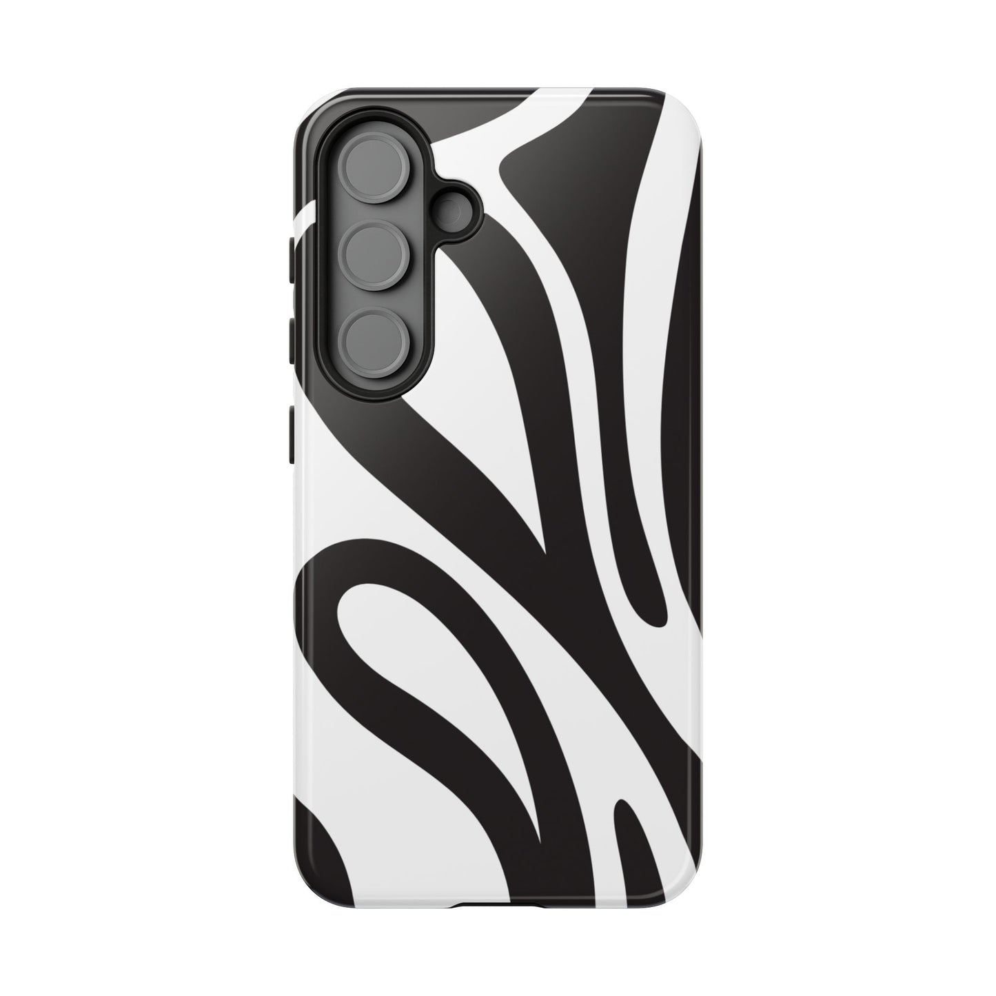 Modern Black and White Abstract Tough Samsung Galaxy Case – Bold Graphic Pattern with Dual-Layer Protection