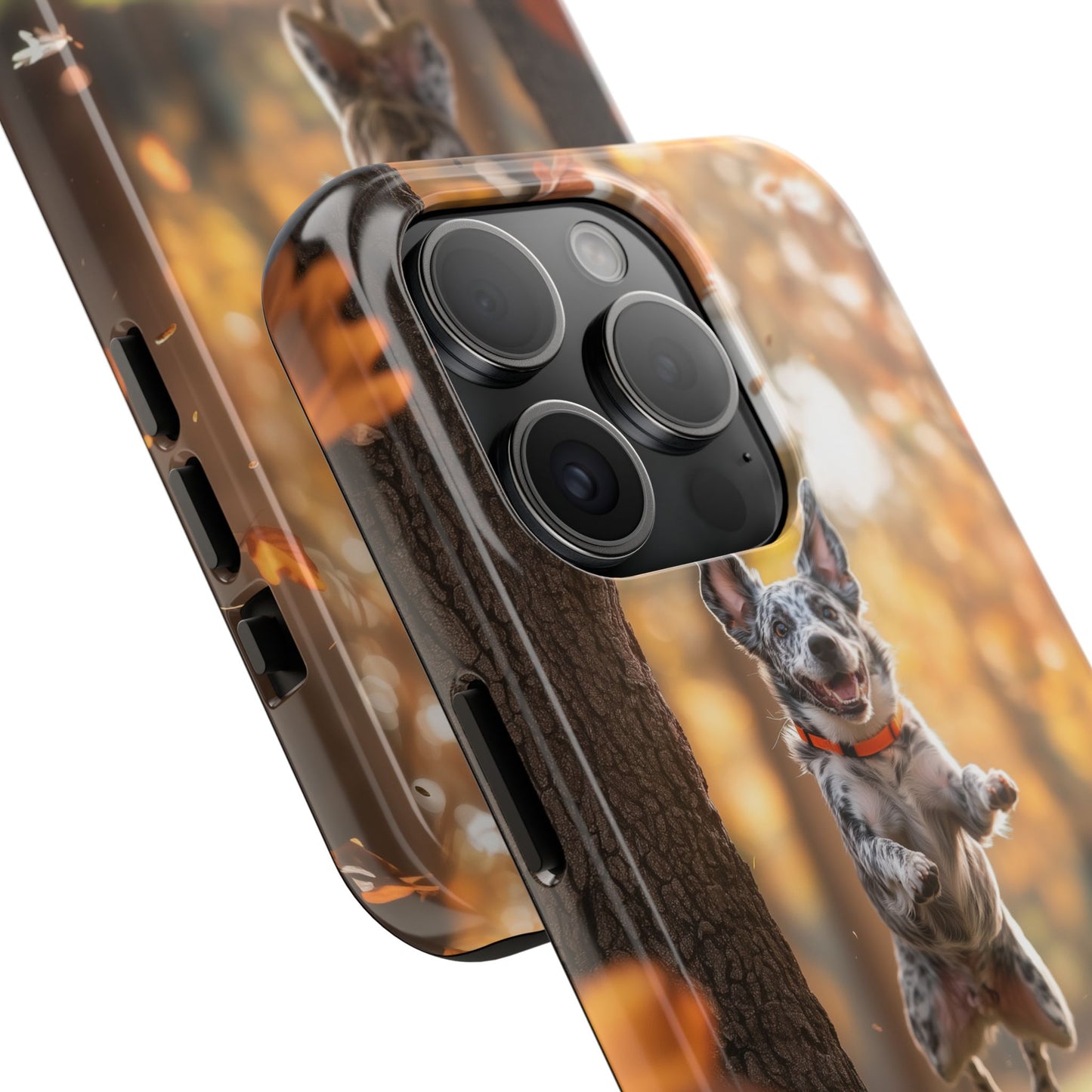 Energetic Blue Heeler Forest Pup Phone Case – Durable Outdoor-Inspired Design