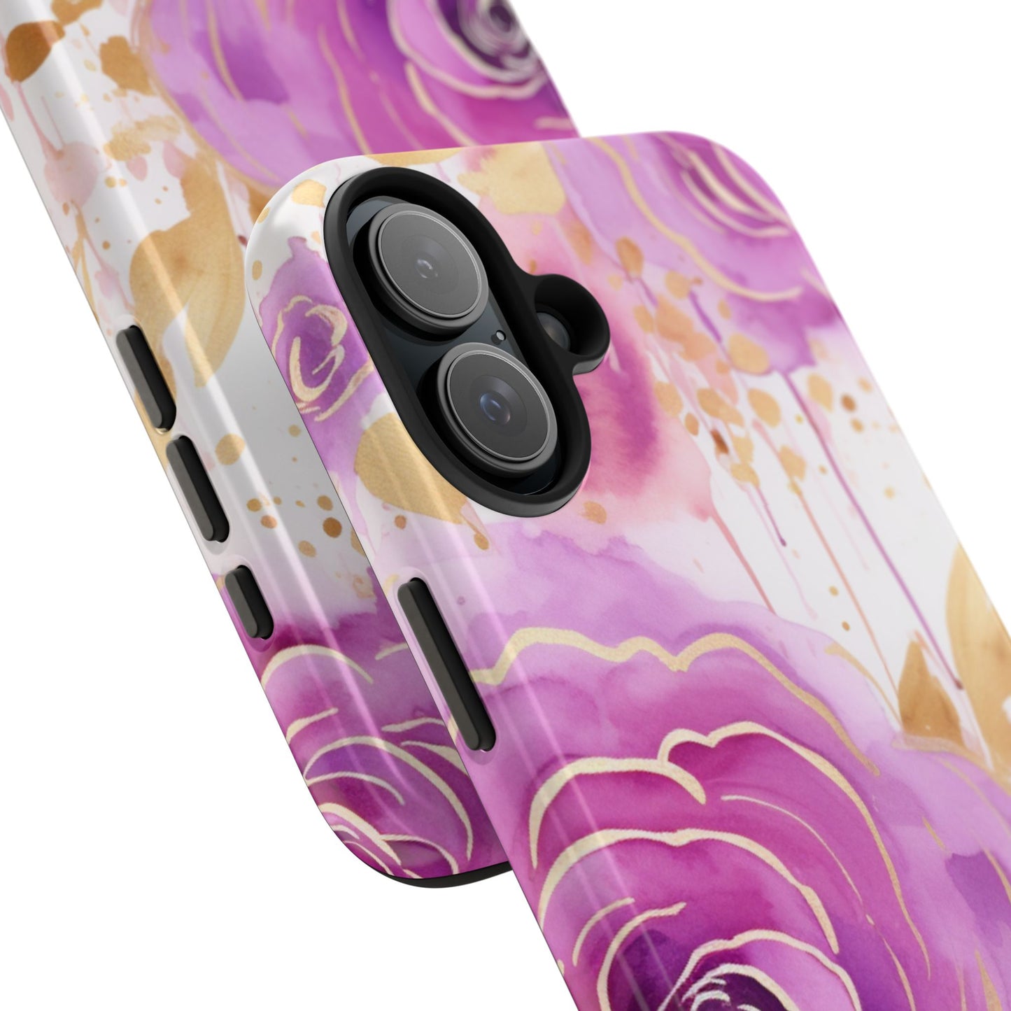 Radiant Purple & Gold Floral - iPhone Series Case