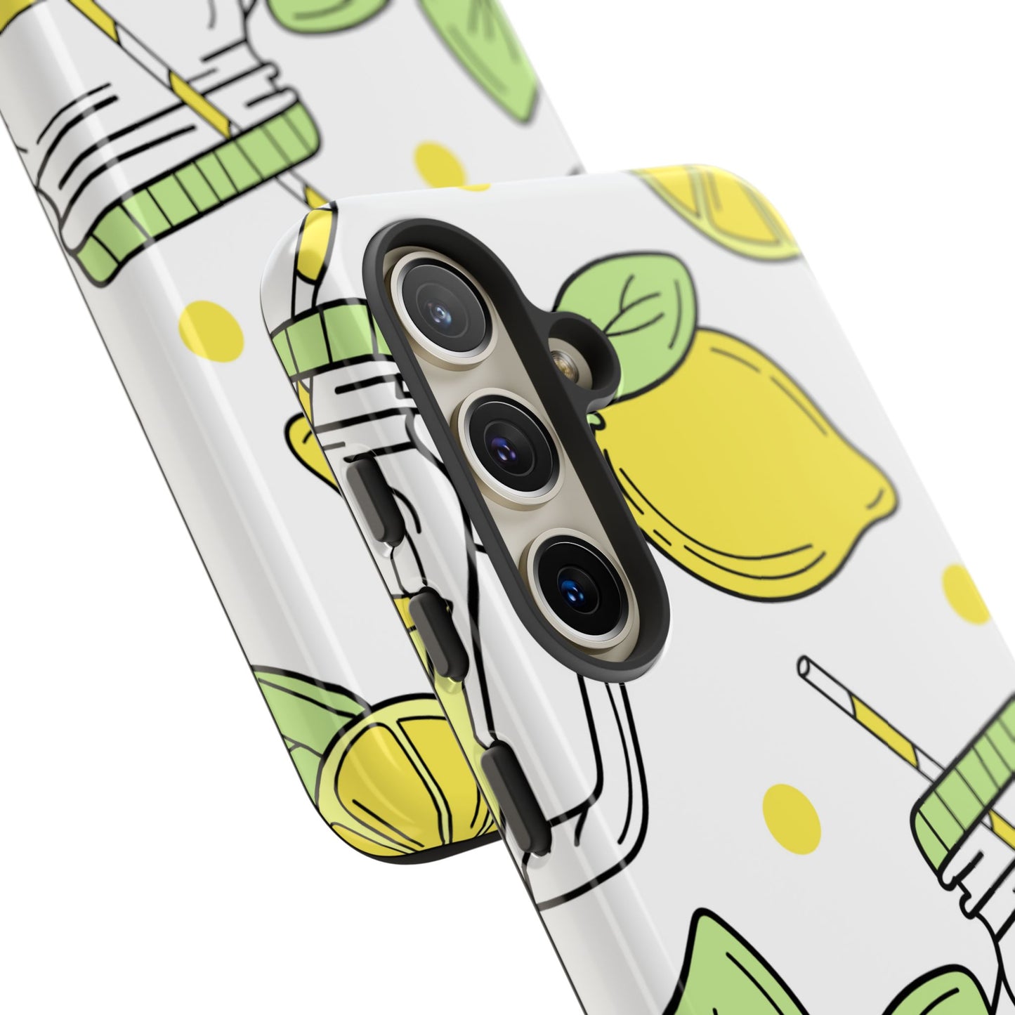 Lemonade Love Tough Samsung Galaxy Case – Fun Lemon Mason Jar Design, Dual-Layer Protection