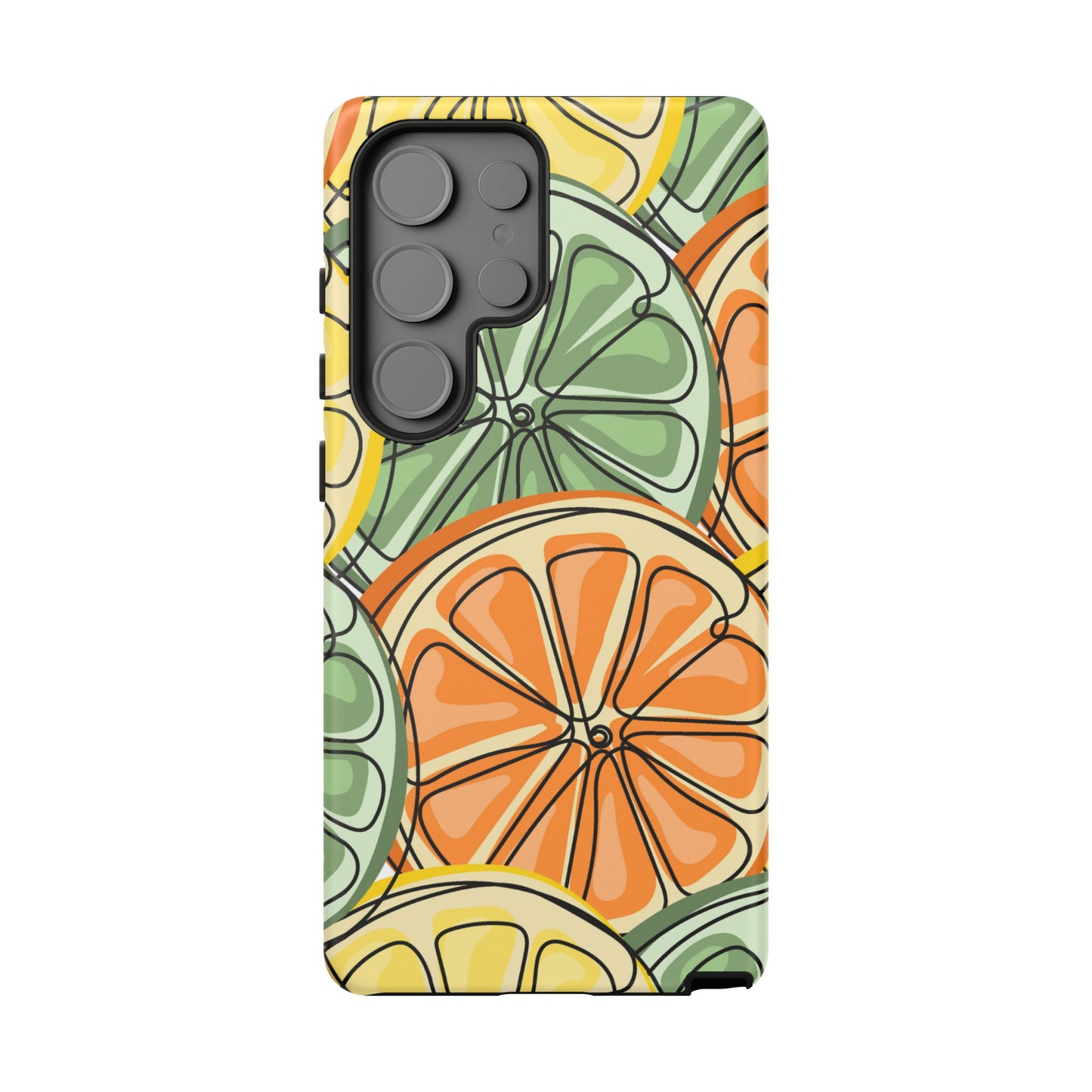 Citrus Zest Tough Samsung Galaxy Case – Bold Lime, Lemon, and Orange Design, Shockproof Protection