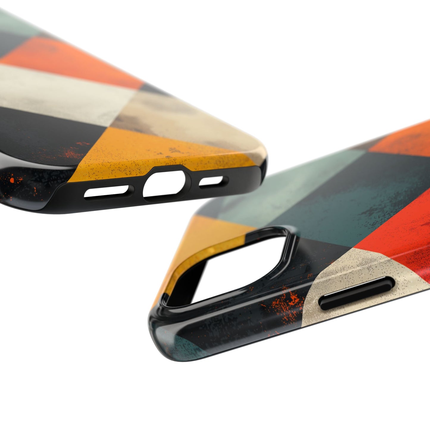 Geometric Retro iPhone  Case - Colorful Checkered Protective Cover
