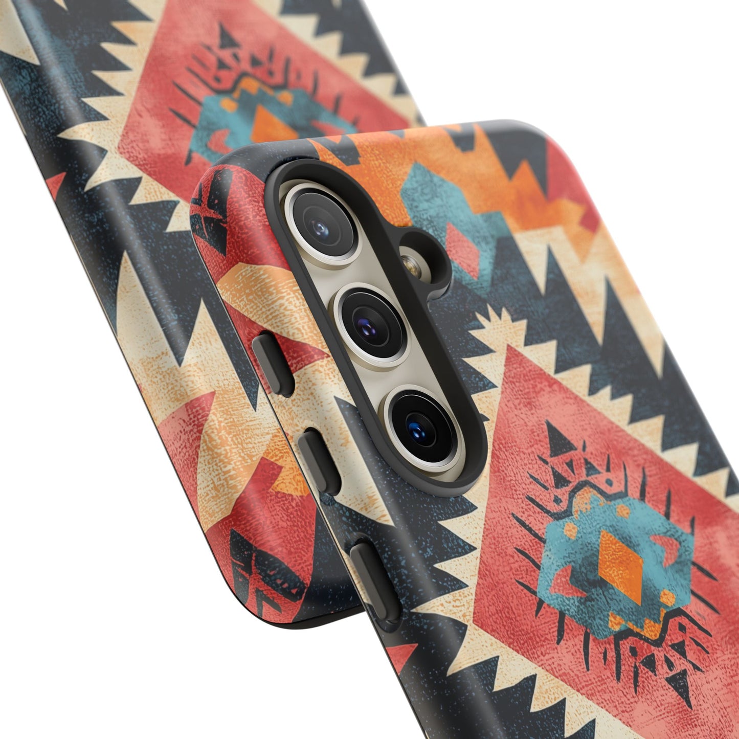 Bold Aztec Pattern Tough Samsung Galaxy Case – Vibrant Geometric Design, Dual-Layer Protection