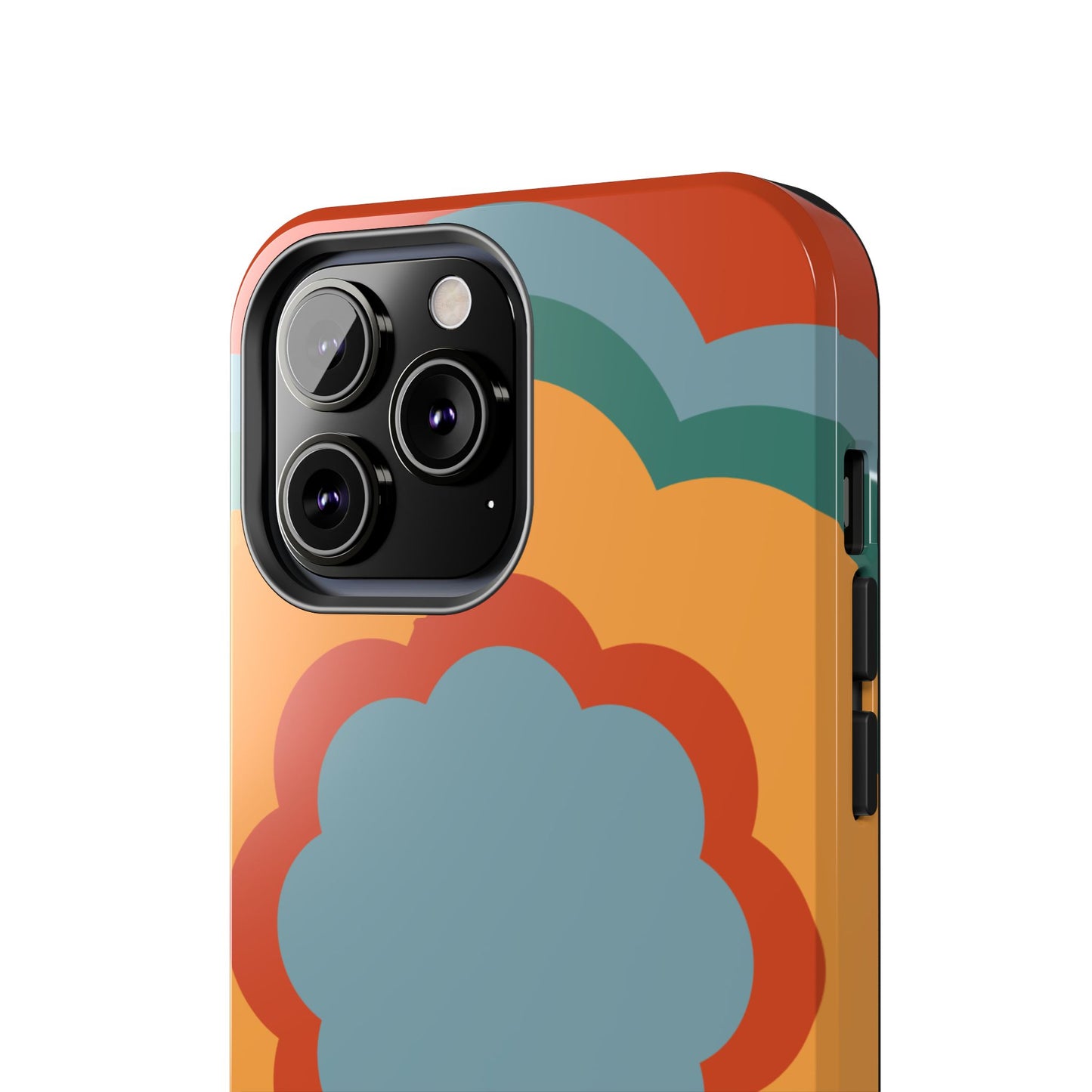 Retro Flower Power iPhone Case – Bold 70s-Inspired Design with Dual-Layer Protection