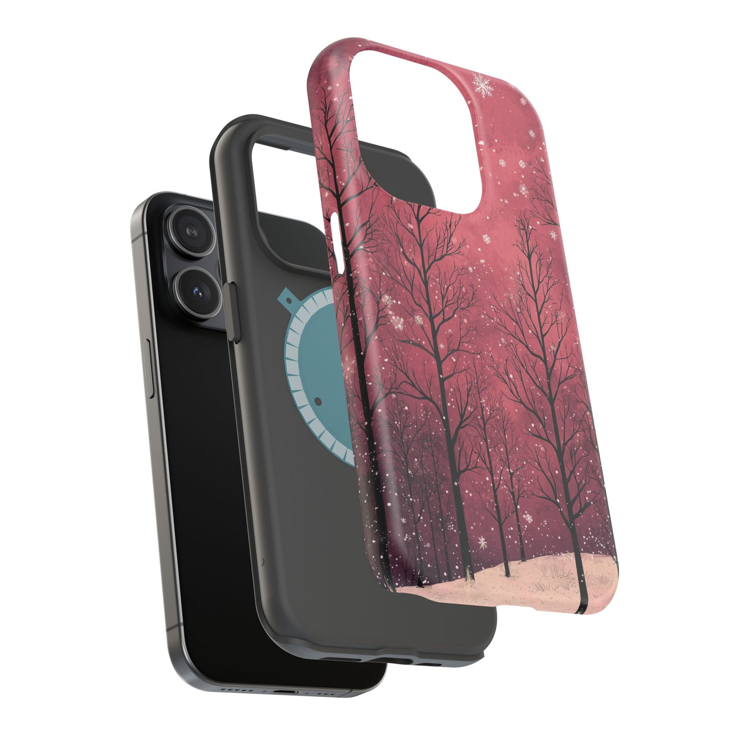 Pink Winter Twilight Forest - MagSafe iPhone Series Case