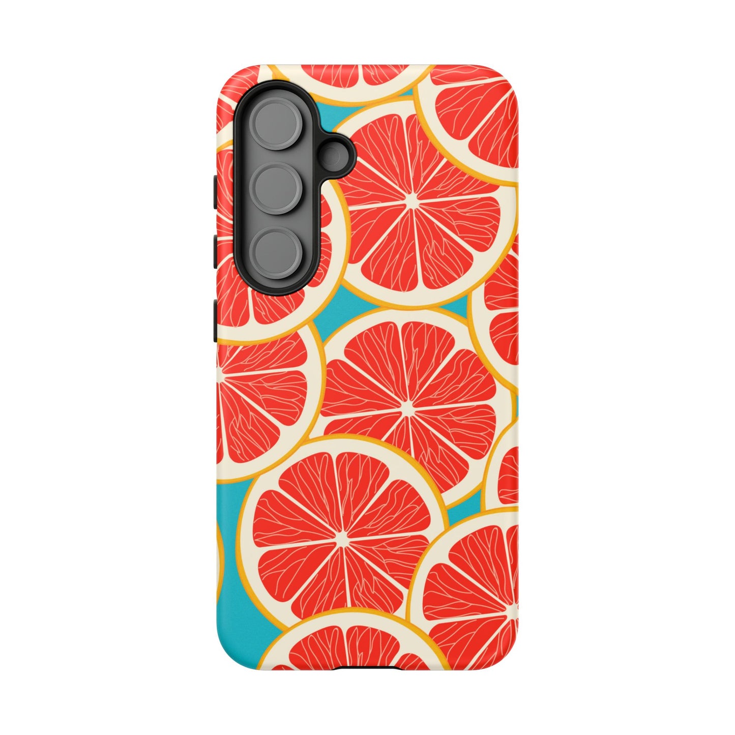 Ruby Grapefruit Pop Tough Samsung Galaxy Case – Vibrant Citrus Design, Shock-Resistant Protection