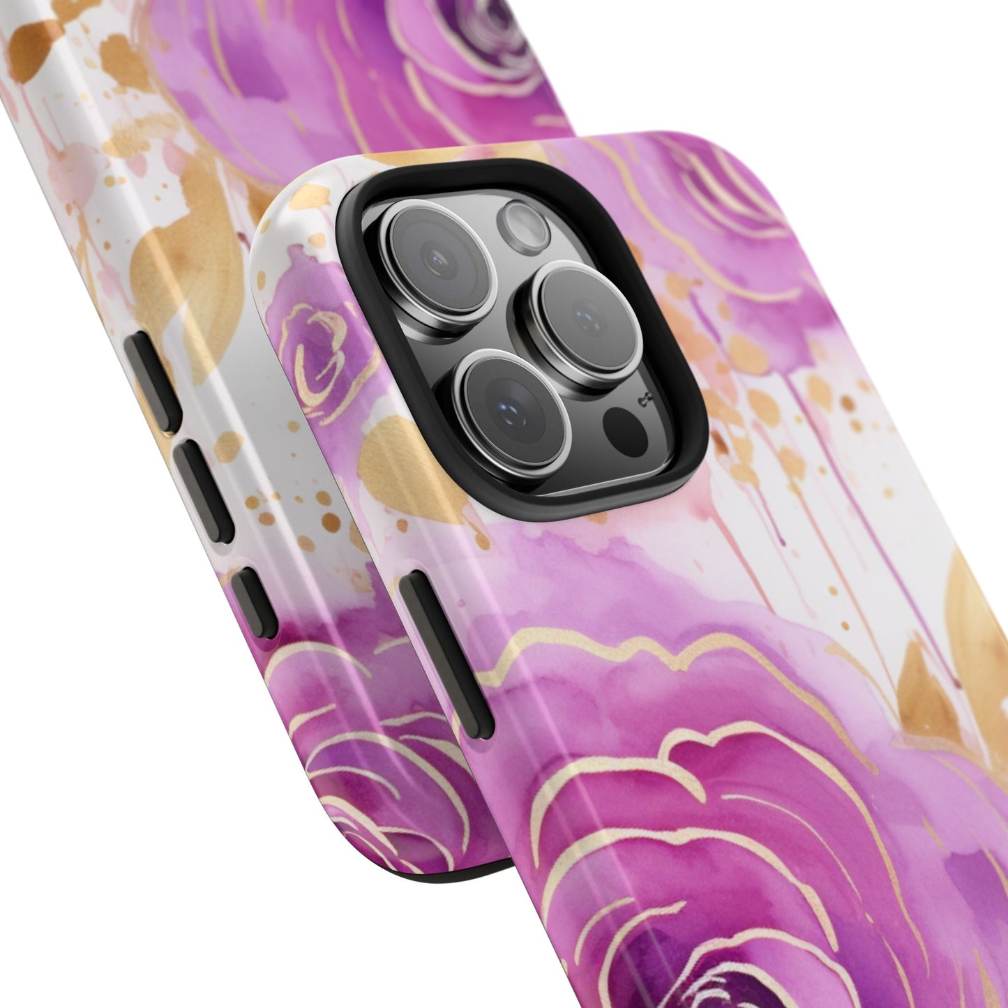 Radiant Purple & Gold Floral - iPhone Series Case