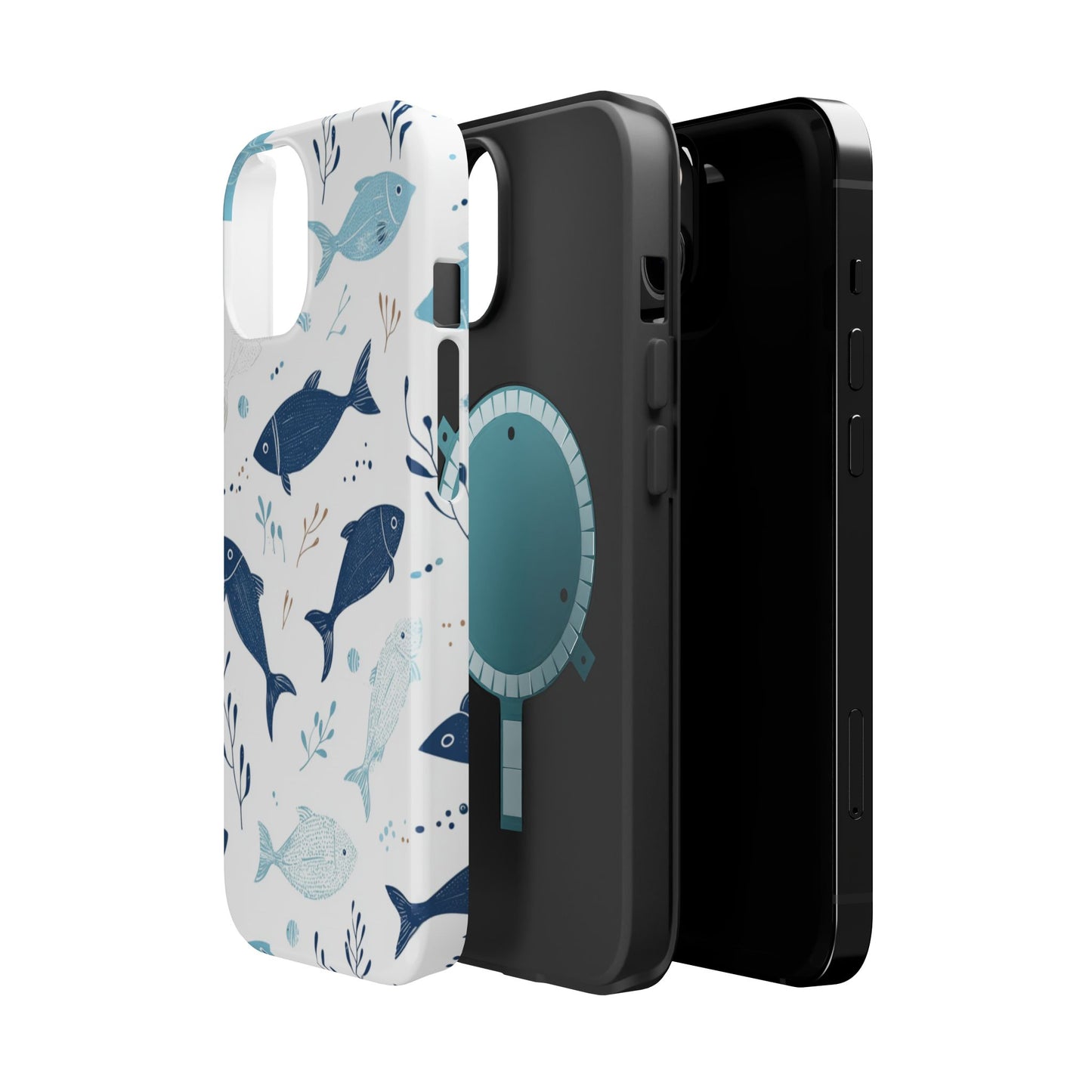 Oceanic Blue Fish Pattern - MagSafe iPhone Series Case