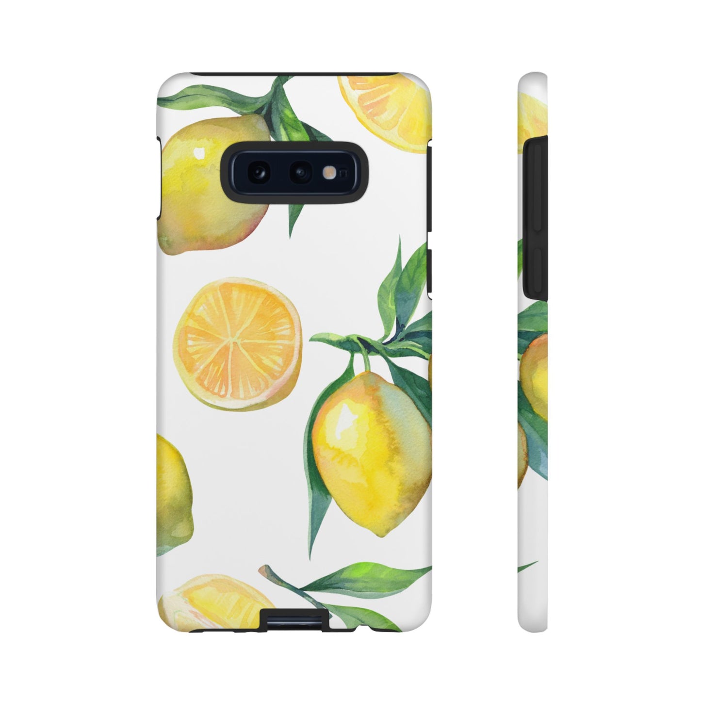 Lemon Grove Watercolor Tough Samsung Galaxy  Case – Fresh Citrus Design, Dual-Layer Protection