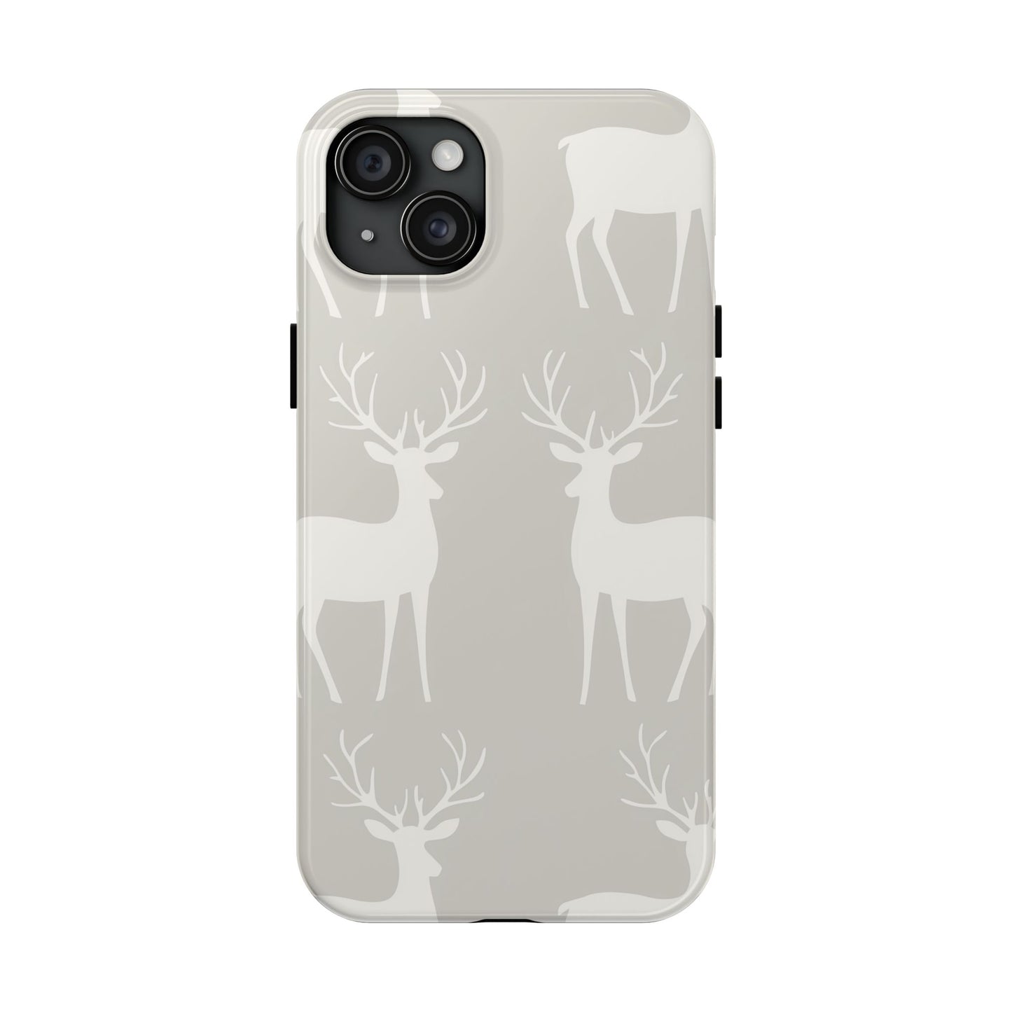 Elegant White Reindeer Pattern – iPhone Series Case