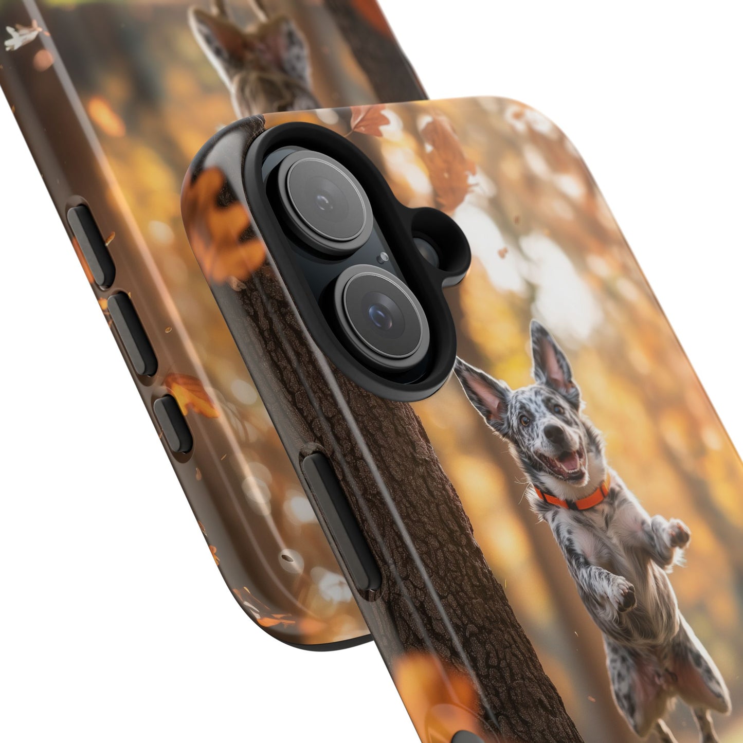 Energetic Blue Heeler Forest Pup Phone Case – Durable Outdoor-Inspired Design