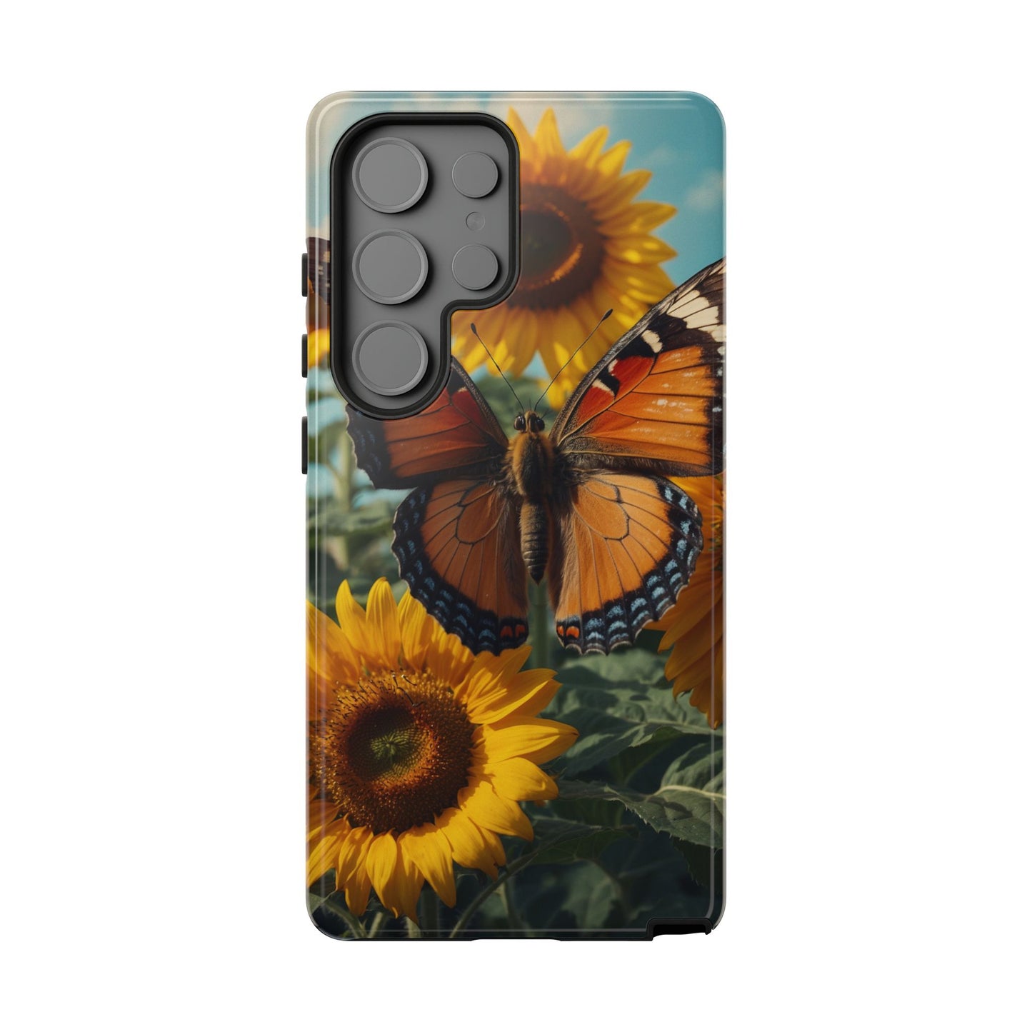 Vibrant Butterfly & Sunflower – Samsung Galaxy Case
