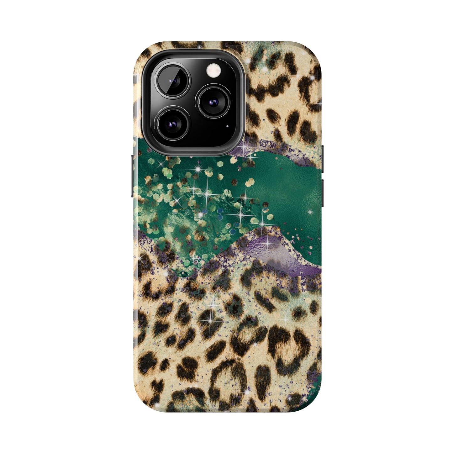 Emerald Glitter Leopard Print - iPhone Series Case