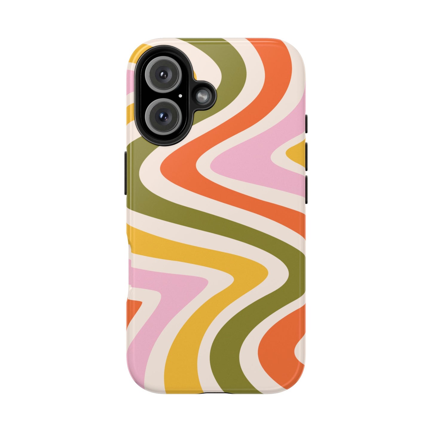 Retro Groove iPhone Case – 70s-Inspired Design with Dual-Layer Protection